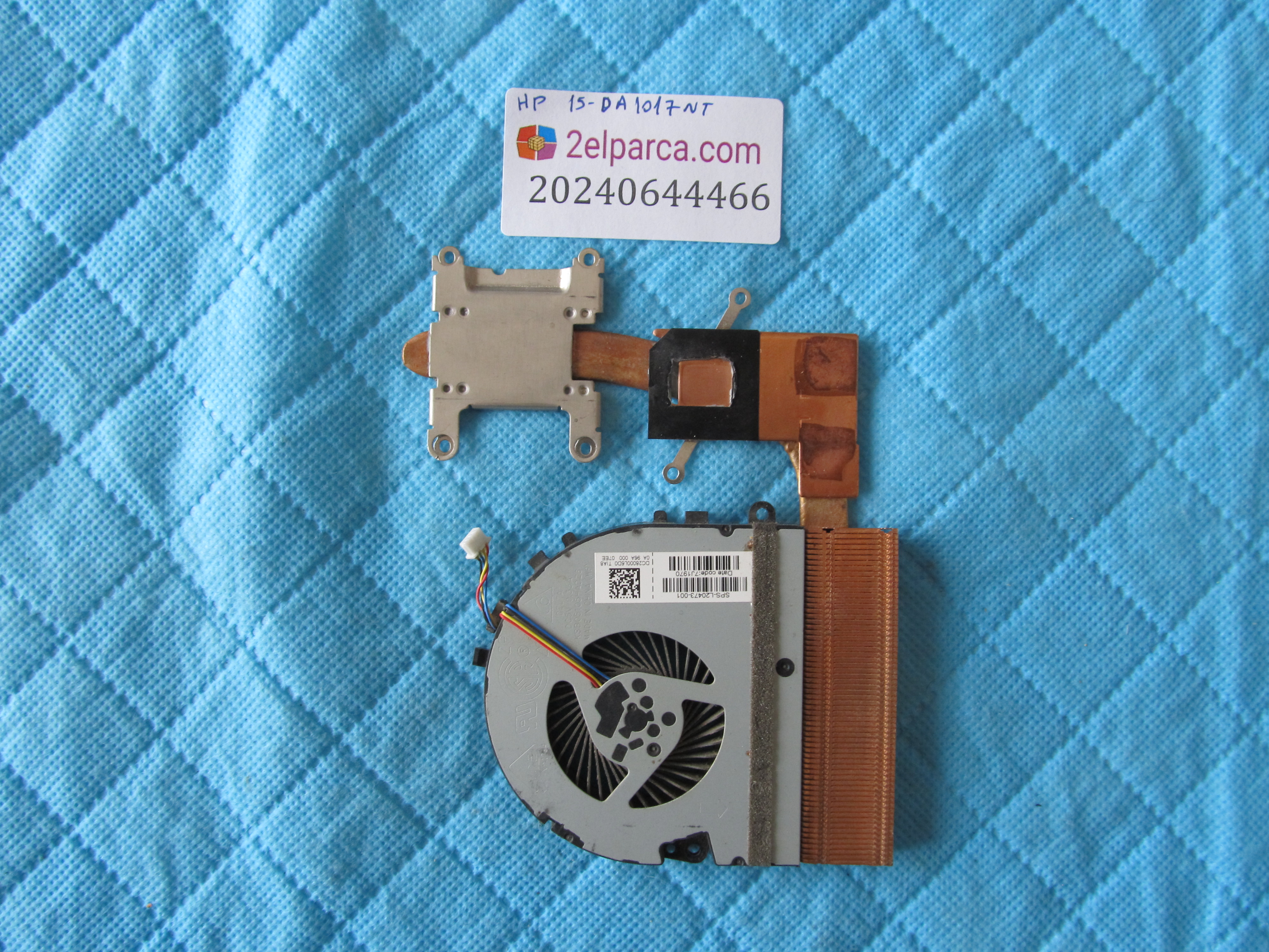 HP Hp 15-da1017nt fan soğutucu bakir (heatsink) orjinal ürün küçük görsel 2