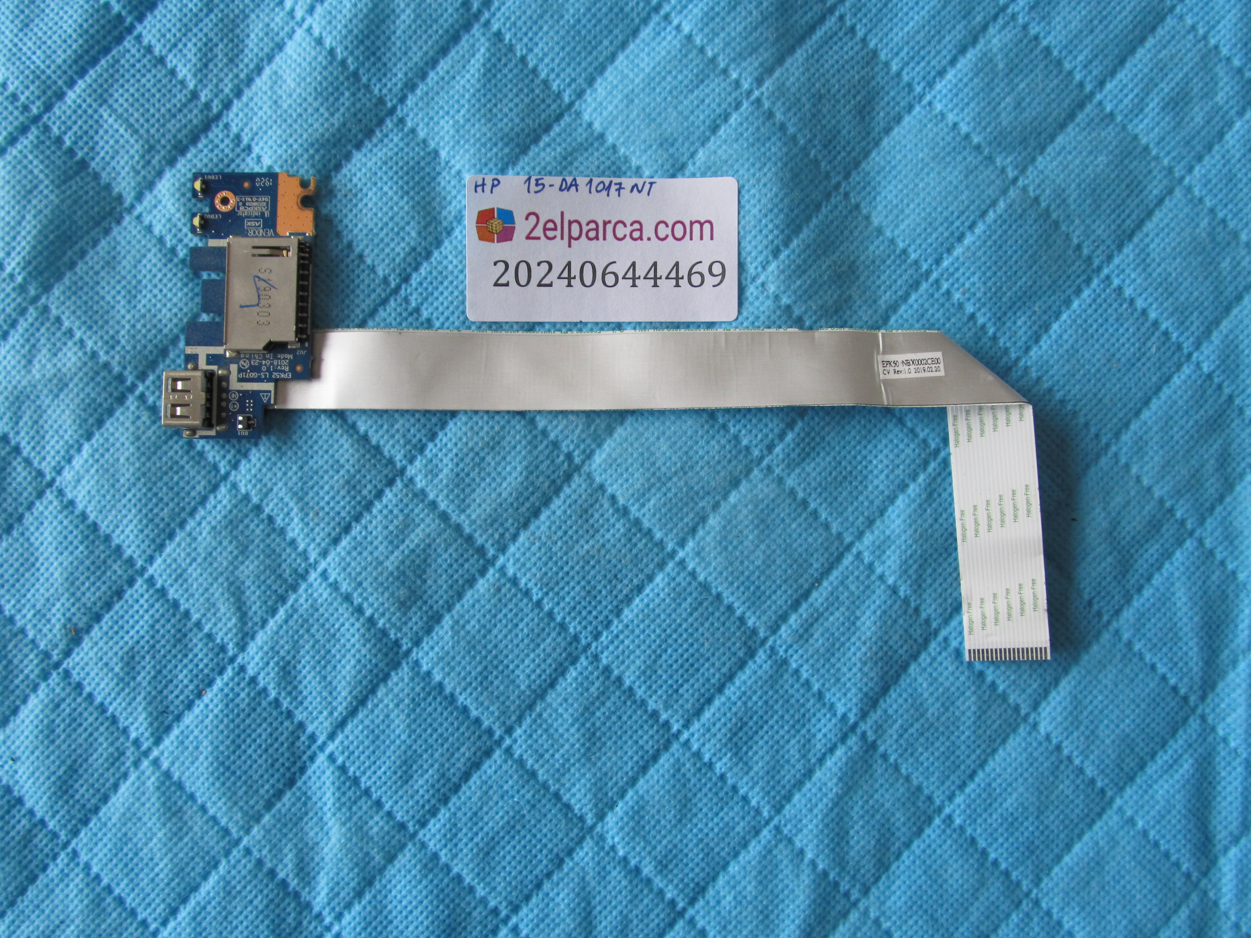 HP Hp 15-da1017nt usb ve kart okuyucu board flex orjinal ürün küçük görsel 2