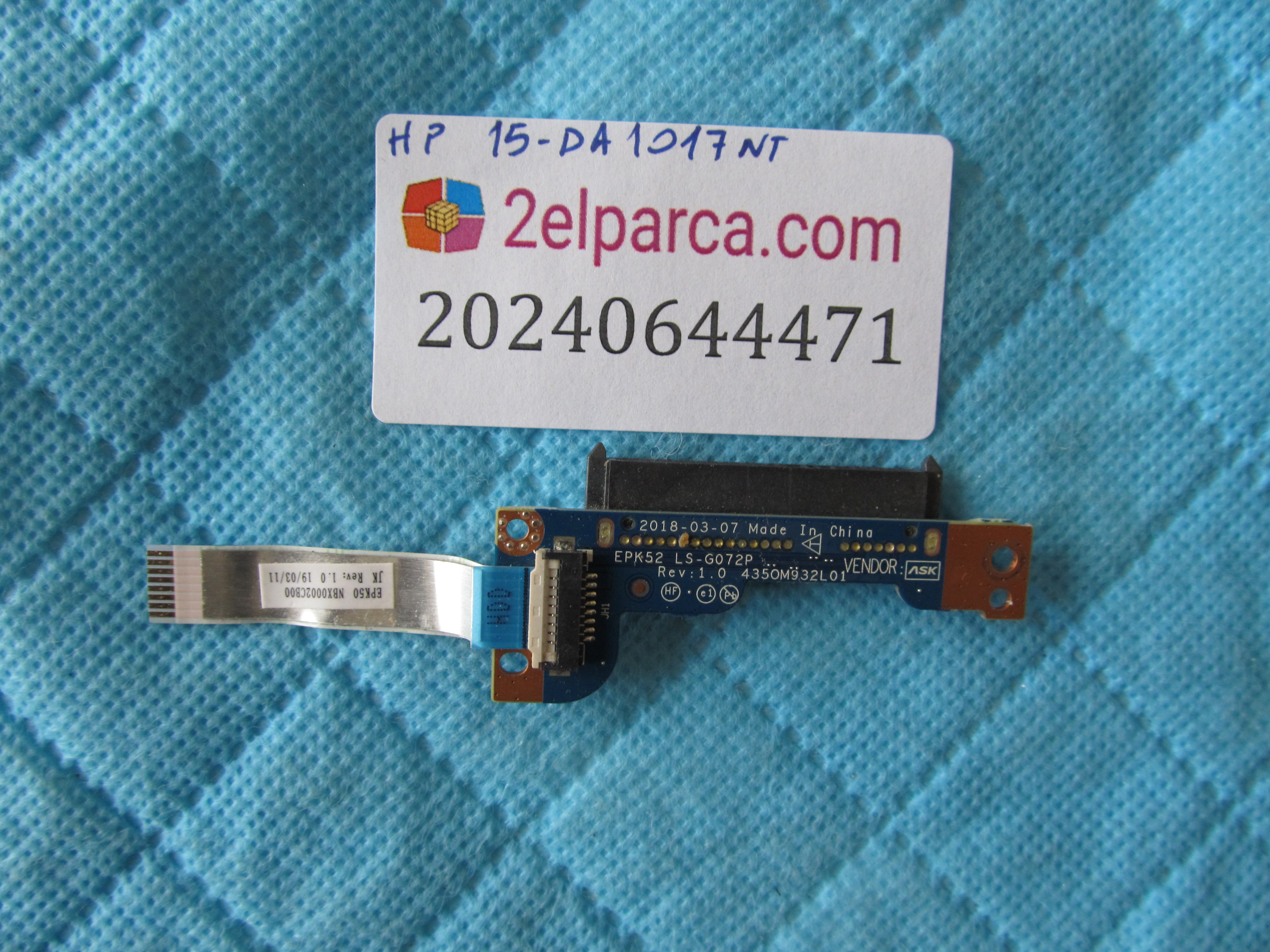 HP Hp 15-da1017nt hdd board flex orjinal ürün küçük görsel 2
