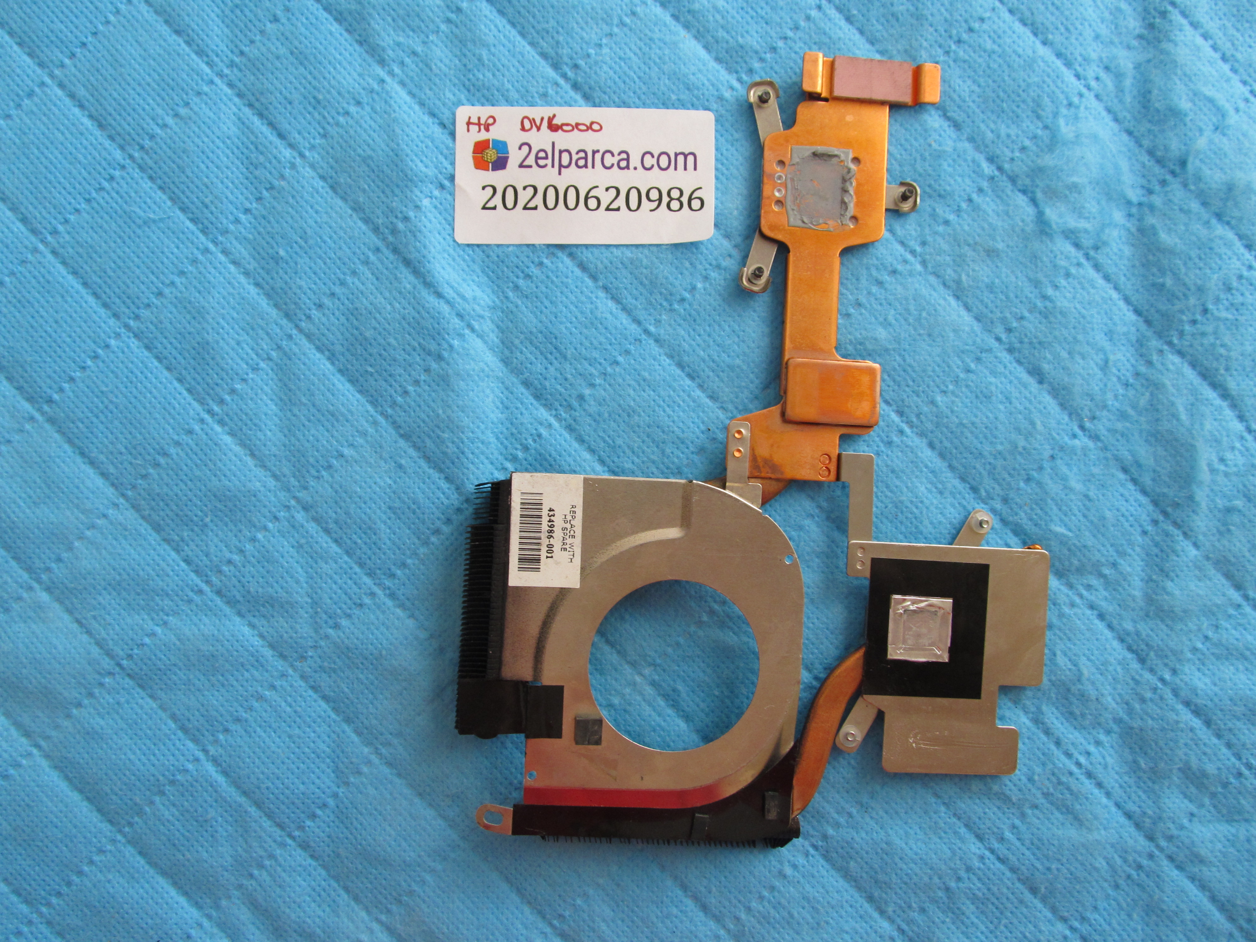 HP Hp dv6000 soğutucu bakir (heatsink) orjinal ürün küçük görsel 2