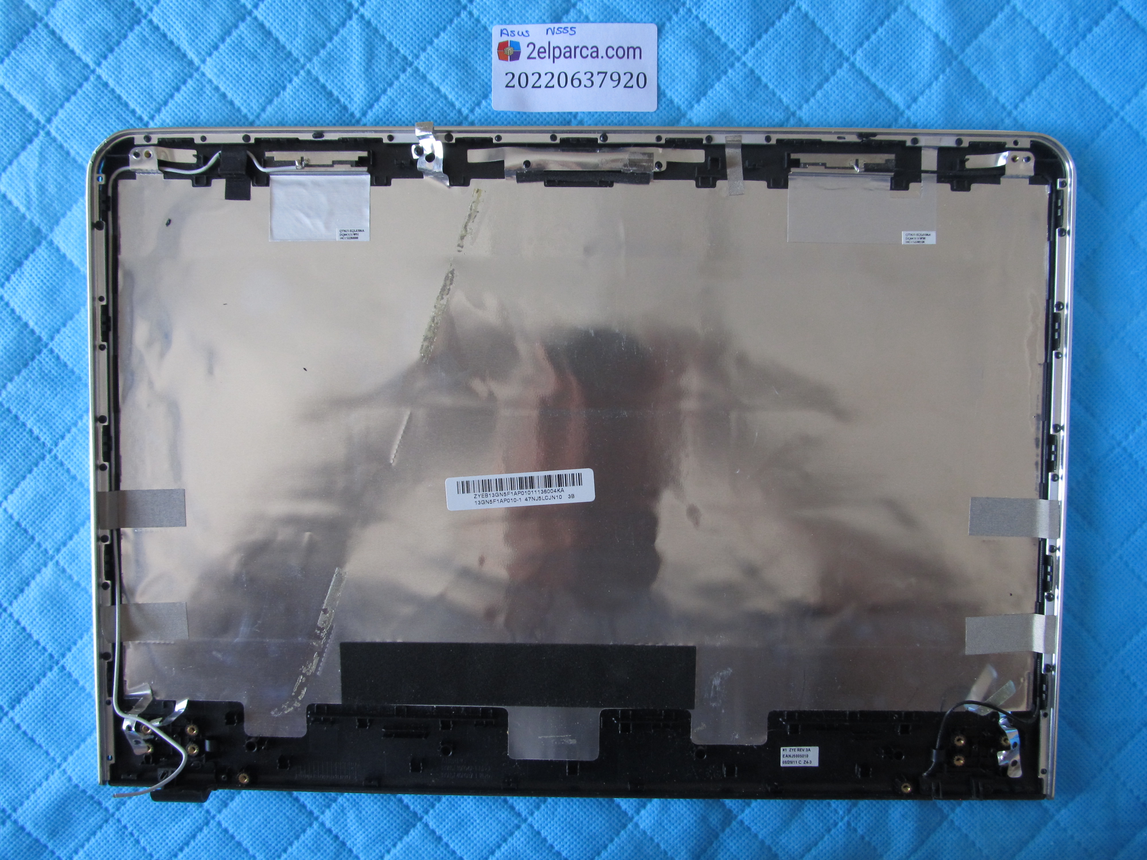 ASUS Asus n55s arka kapak lcd back cover ( iz var ve sağ menteşe kapaği eksik) orjinal ürün küçük görsel 2