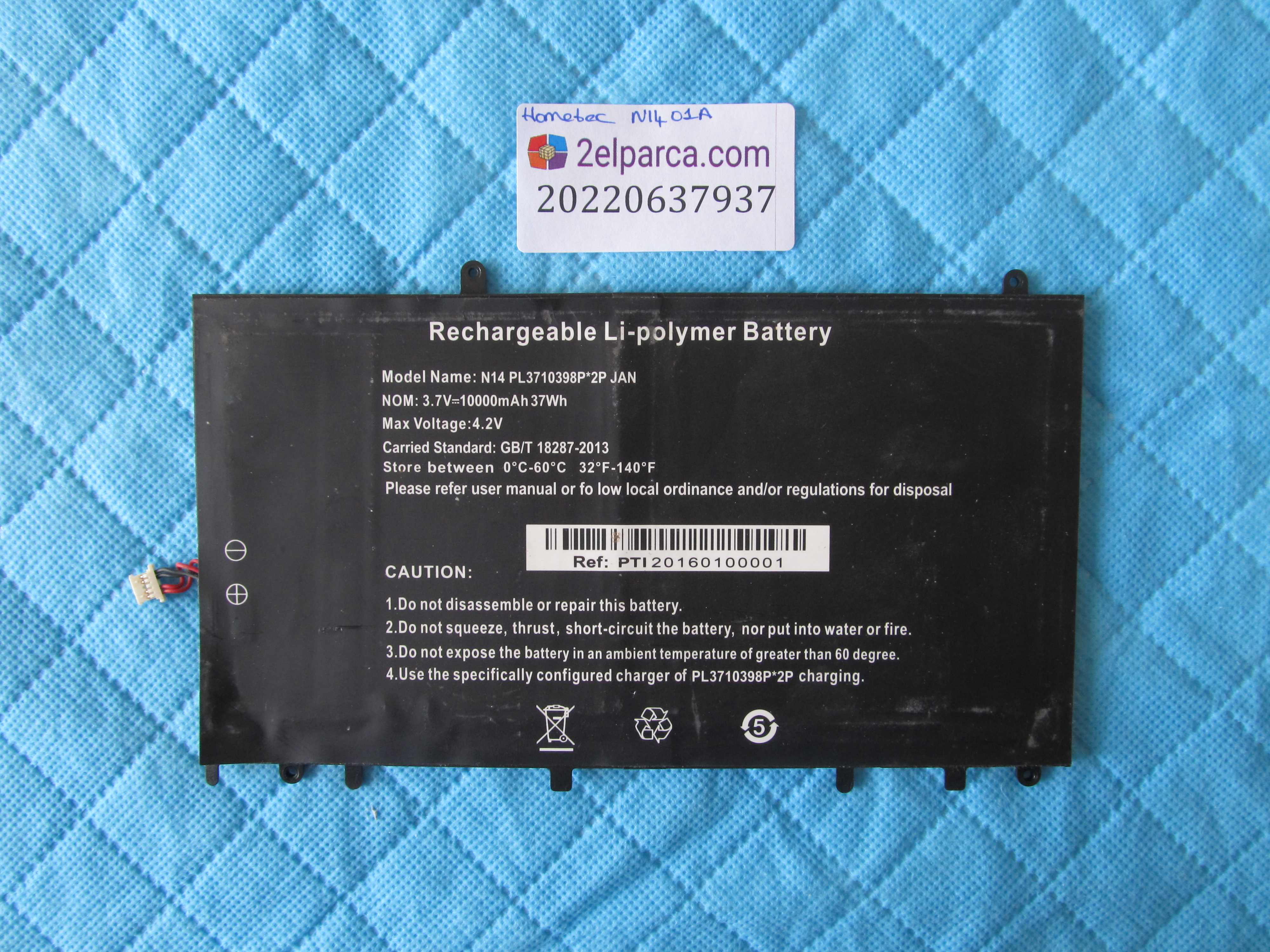 HOMETECH Homatech n1401a batarya n14pl3710398p 3 saat üzeri şarj süresi orjinal ürün küçük görsel 2