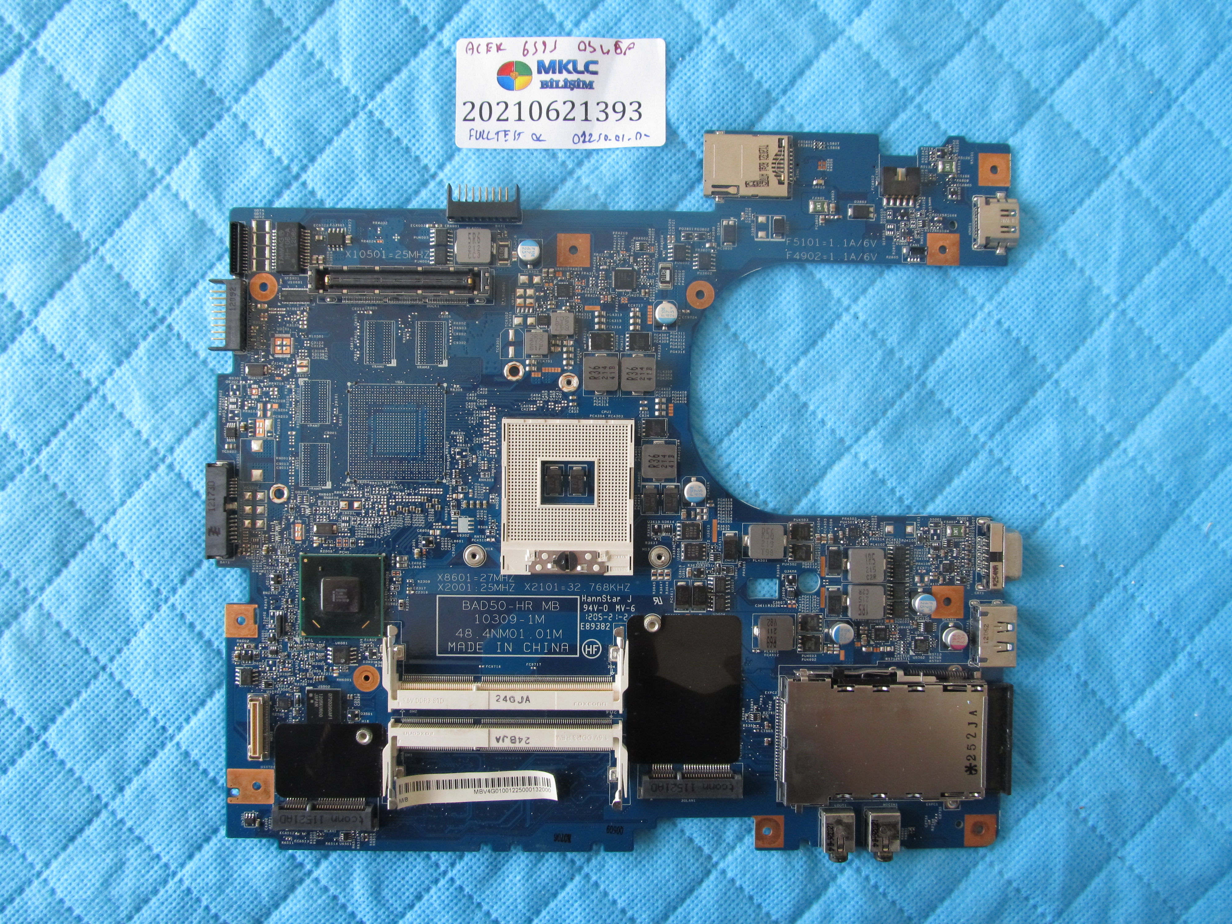 ACER Acer 6595 anakart bad50-hr mb anakart onboard ekran kartli anakart küçük görsel 2