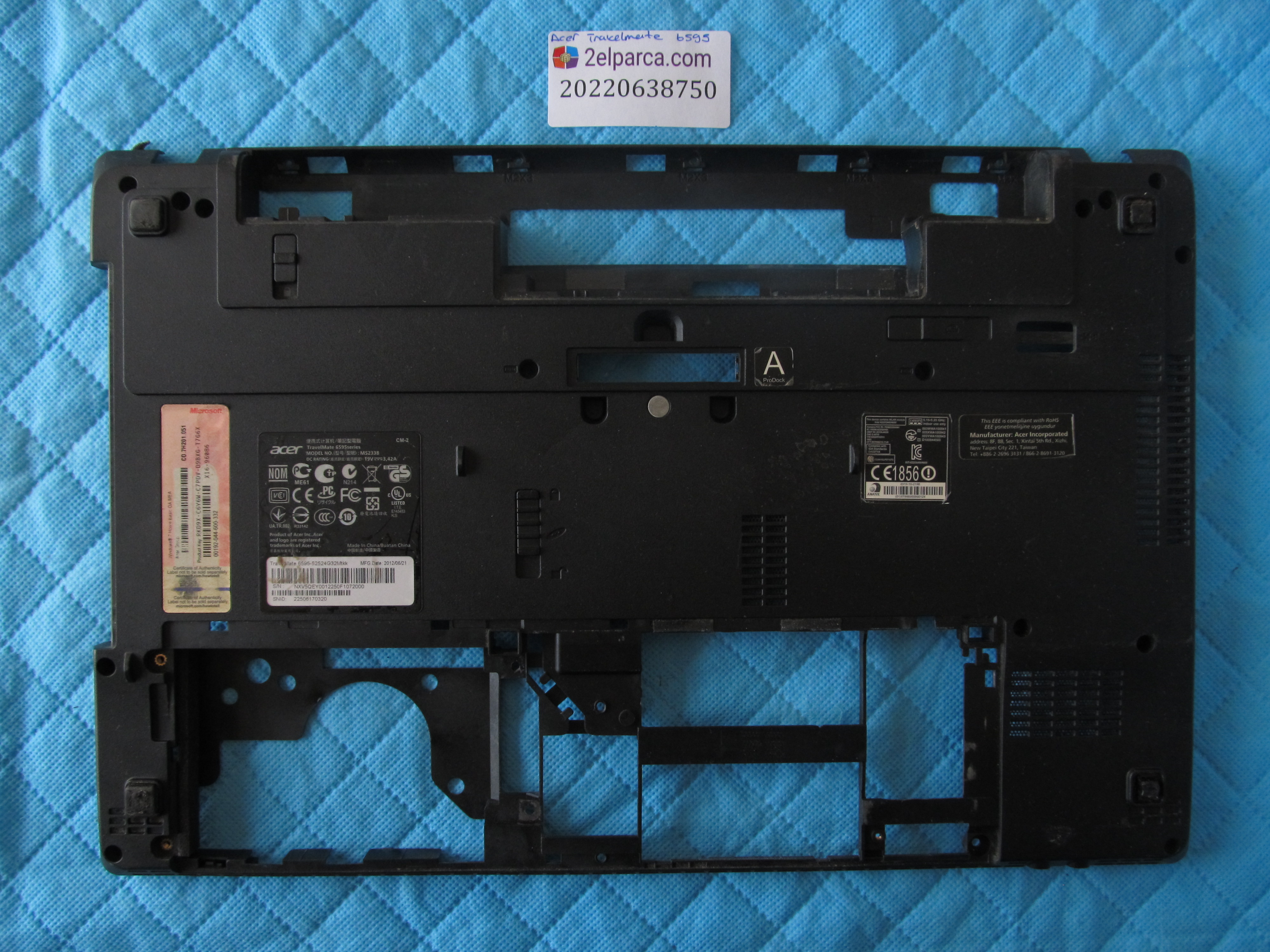 Acer travelmate 6595 alt kasa orjinal ürün