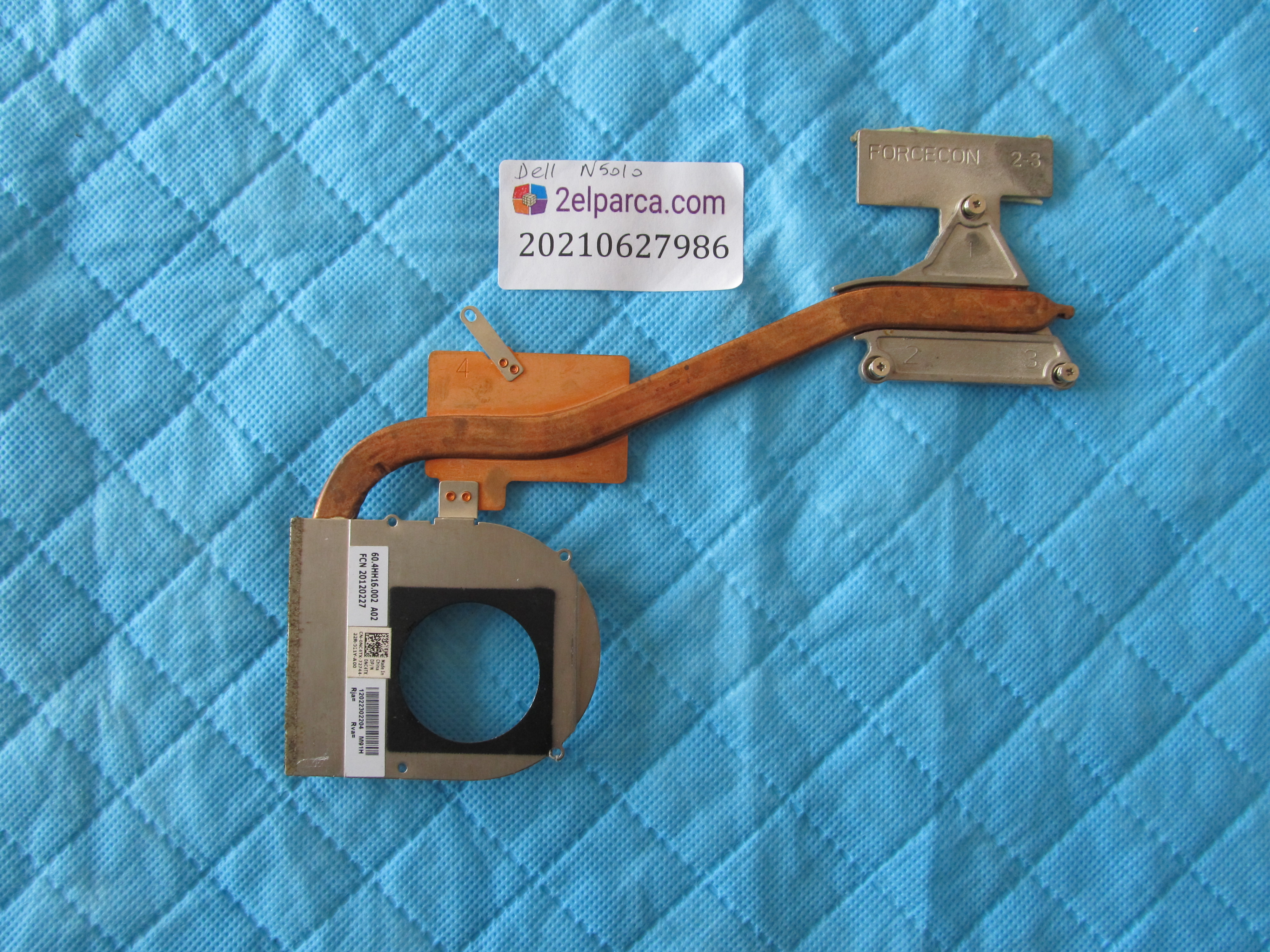 DELL Dell n5010 soğutucu bakir (heatsink) küçük görsel 2