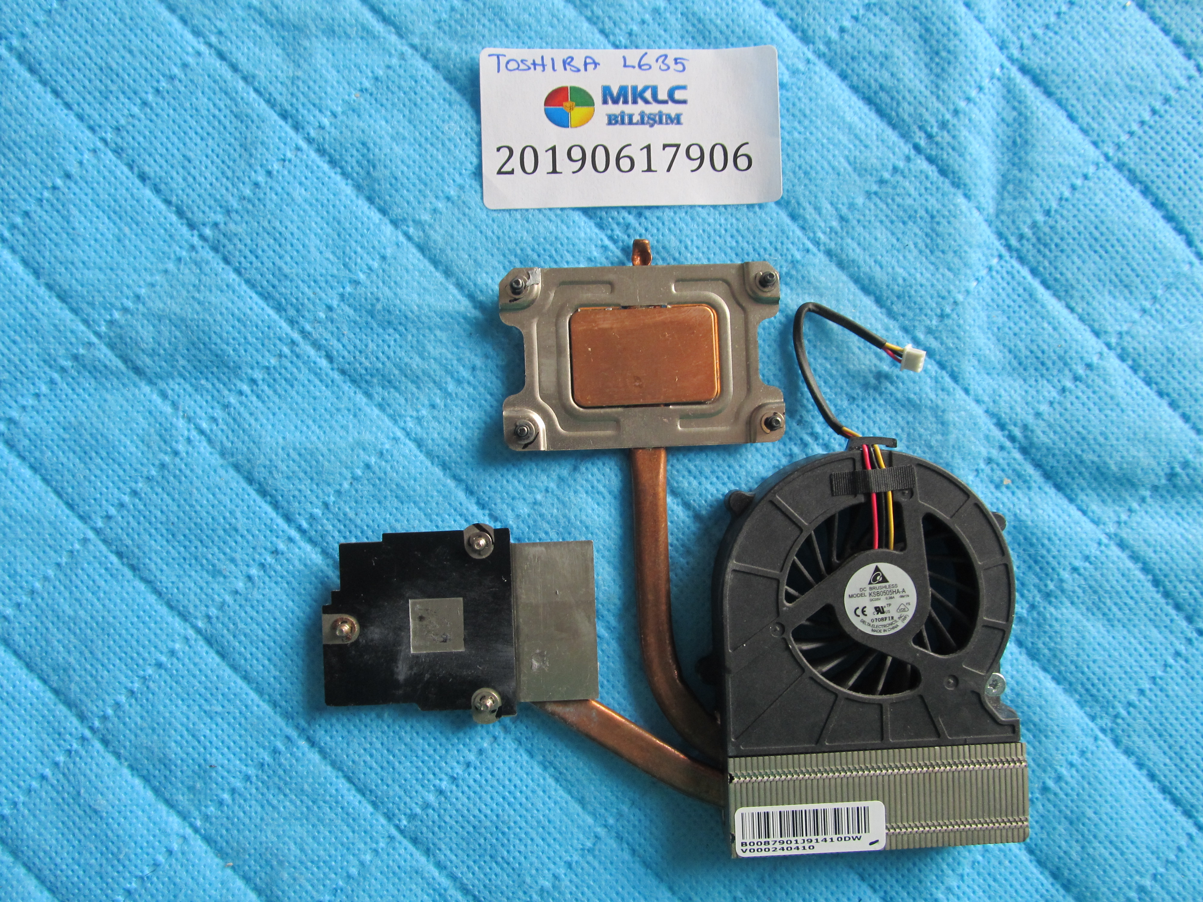 TOSHİBA Toshiba l635 fan bakir soğutucu (heatsink) orjinal ürün küçük görsel 2