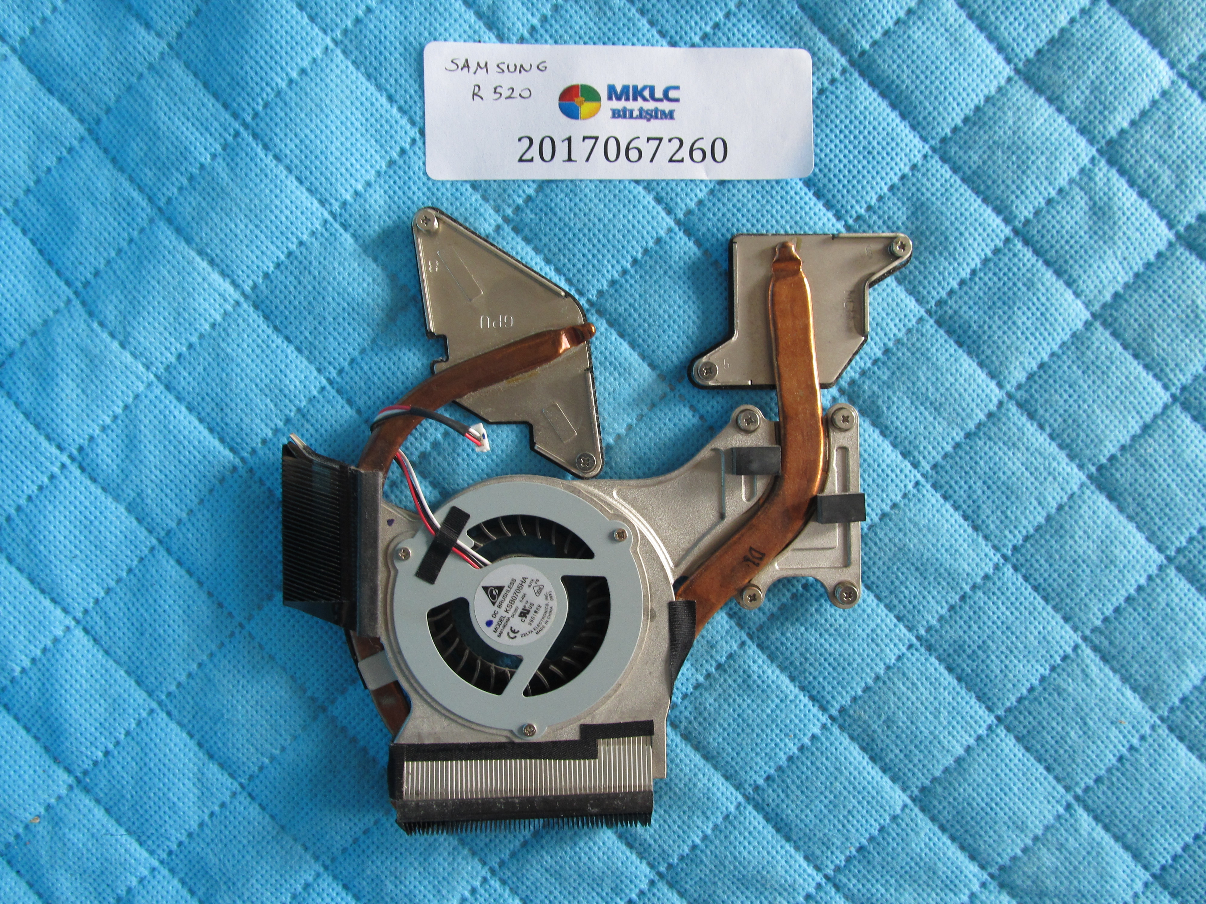 Samsung r520 fan bakir soğutucu (heatsink) orjinal ürün