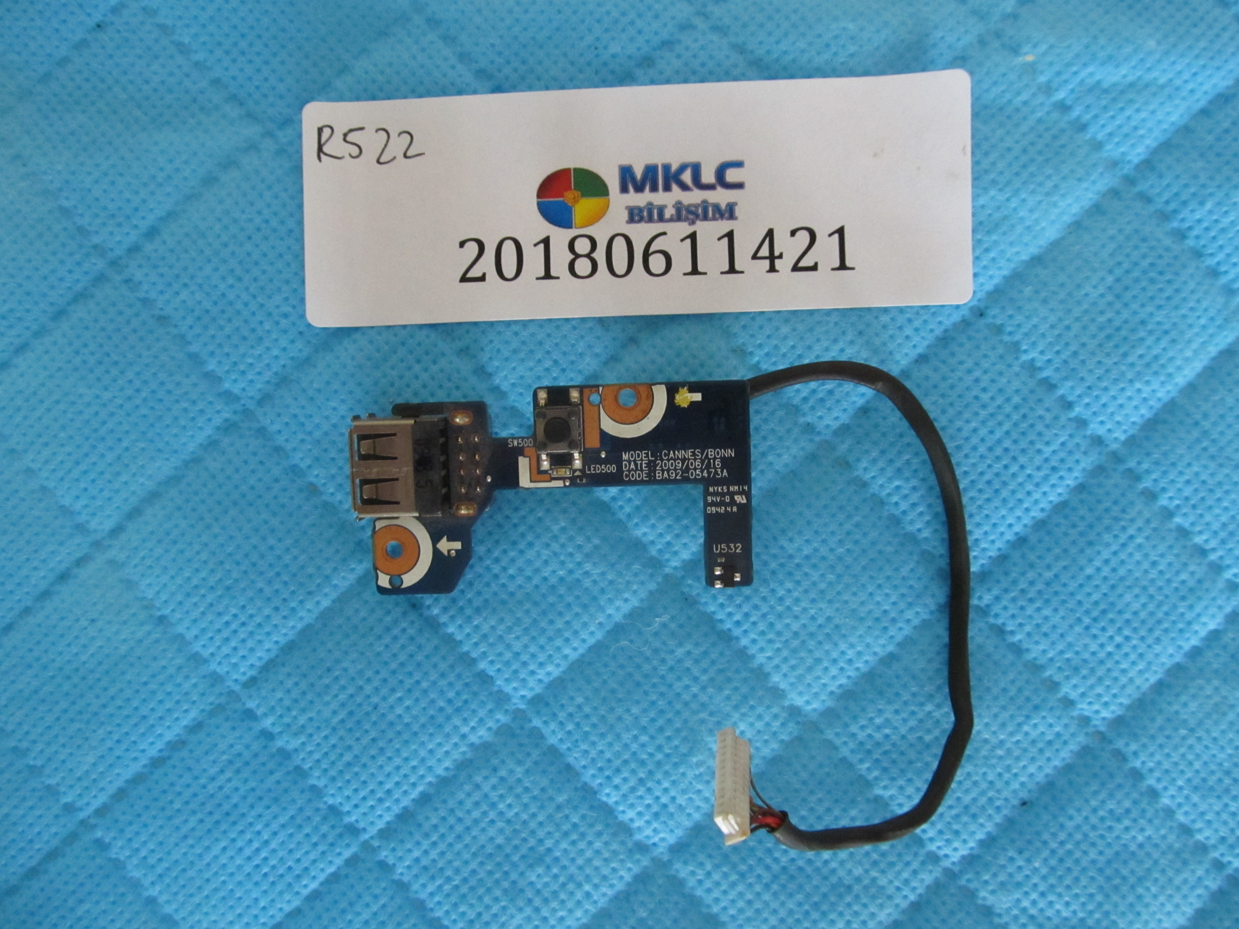 Samsung r522 usb port flex ve tetik karti