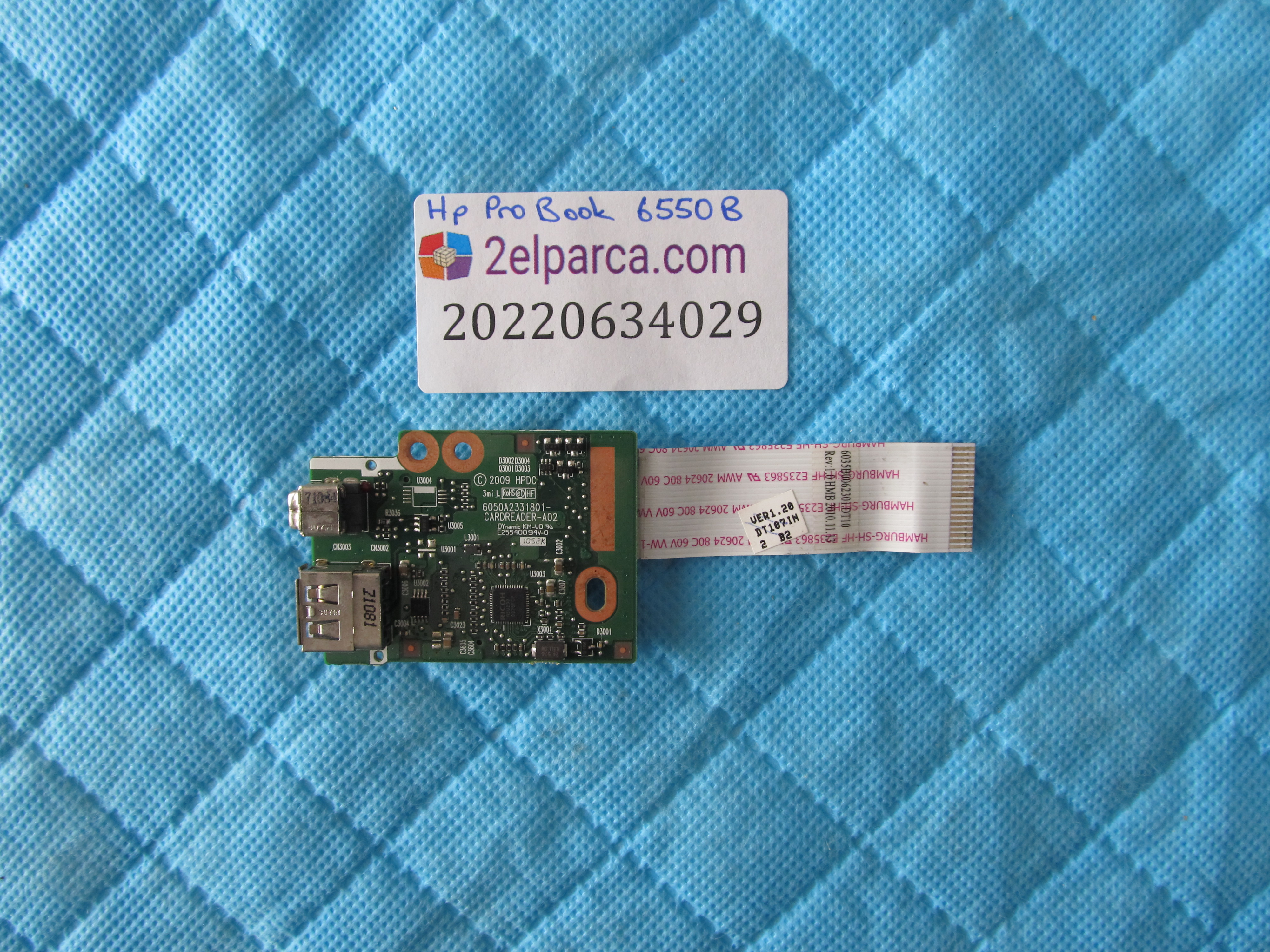 HP Hp probook 6550b usb ve kart okuyucu board flex orjinal ürün küçük görsel 2