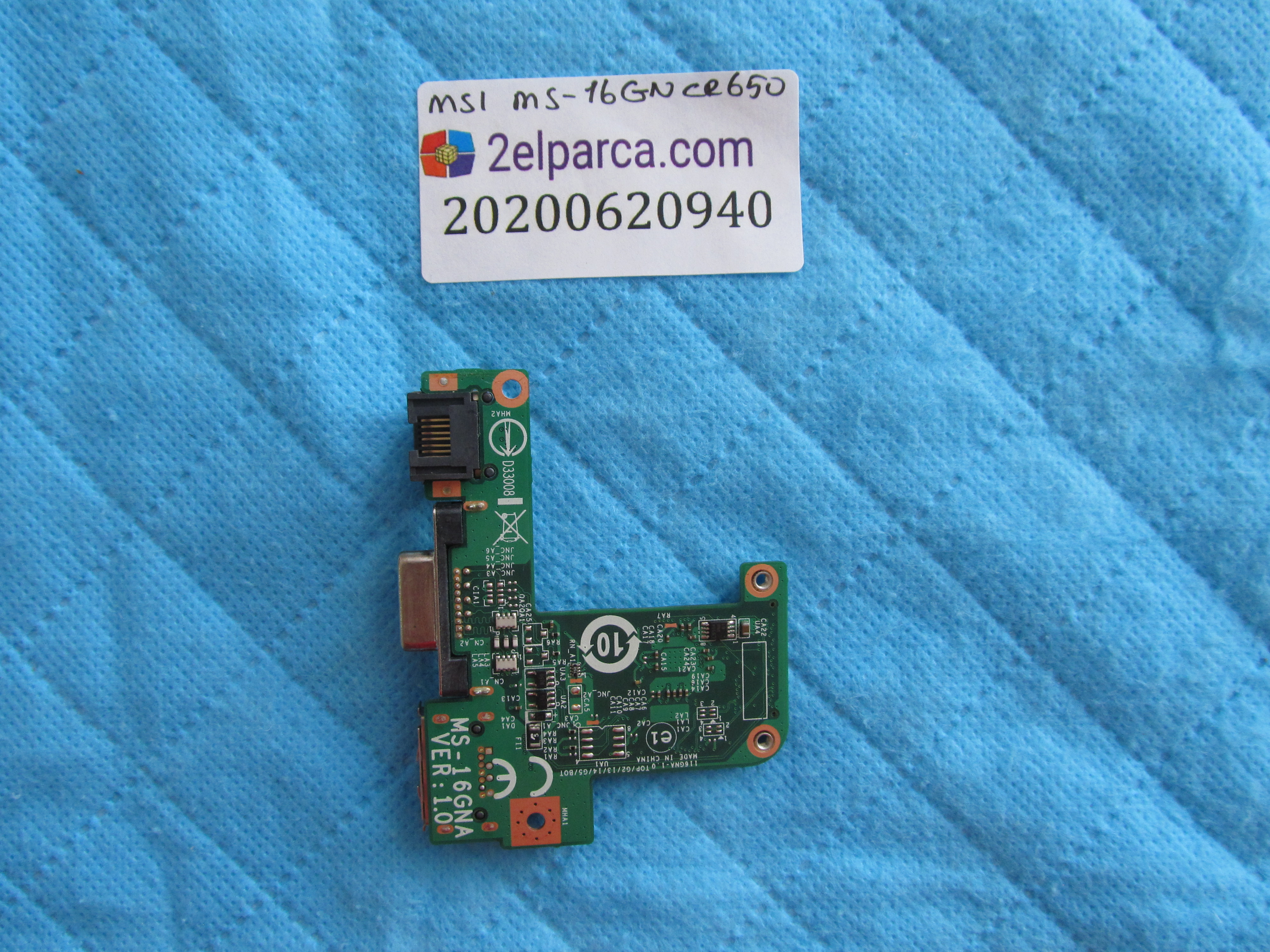 MSI Msi ms-16gn cr650 usb port vga ve ethernet  orjinal ürün küçük görsel 2