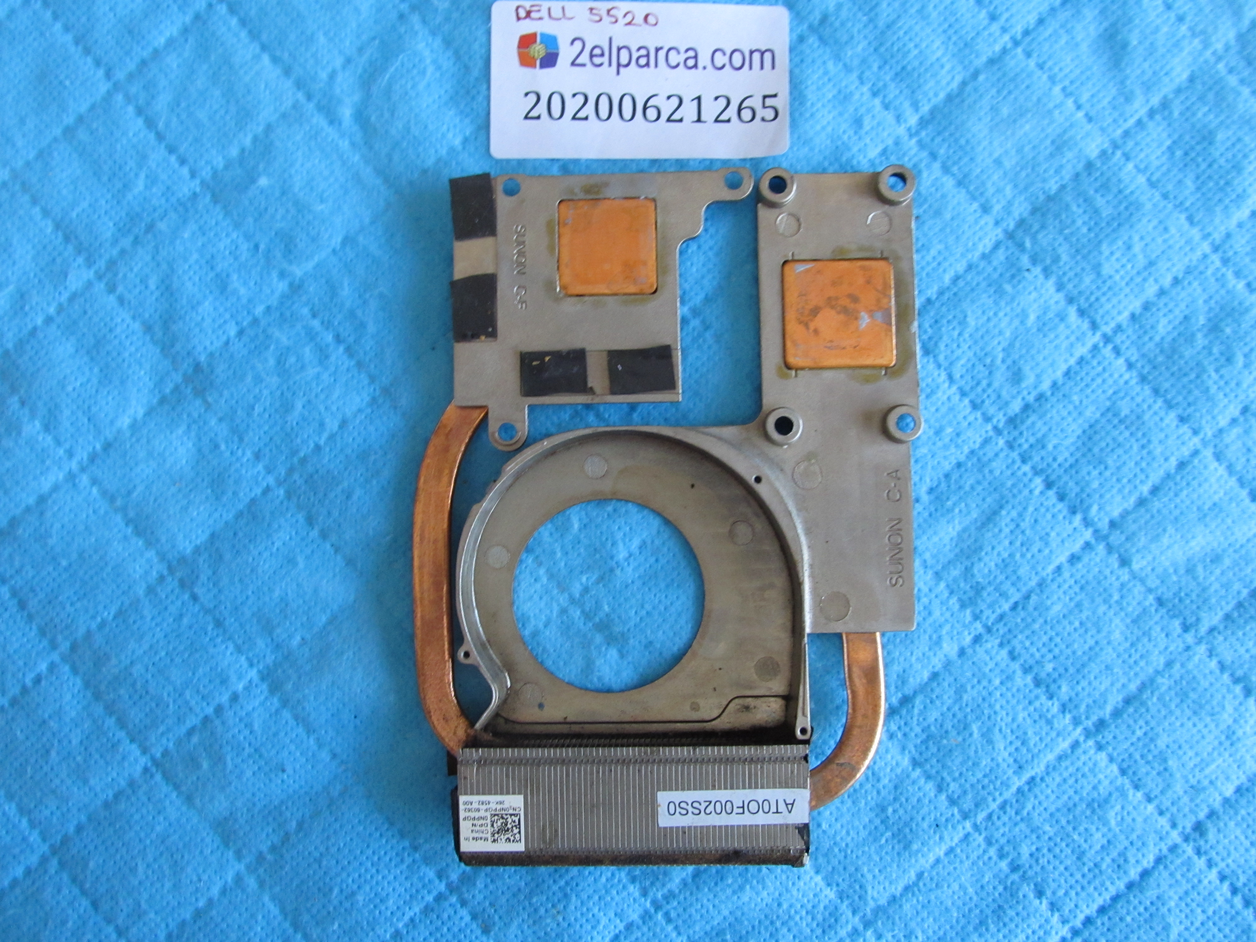 DELL Dell 5520 soğutucu fan bakir soğutucu heatsink orjinal ürün küçük görsel 2
