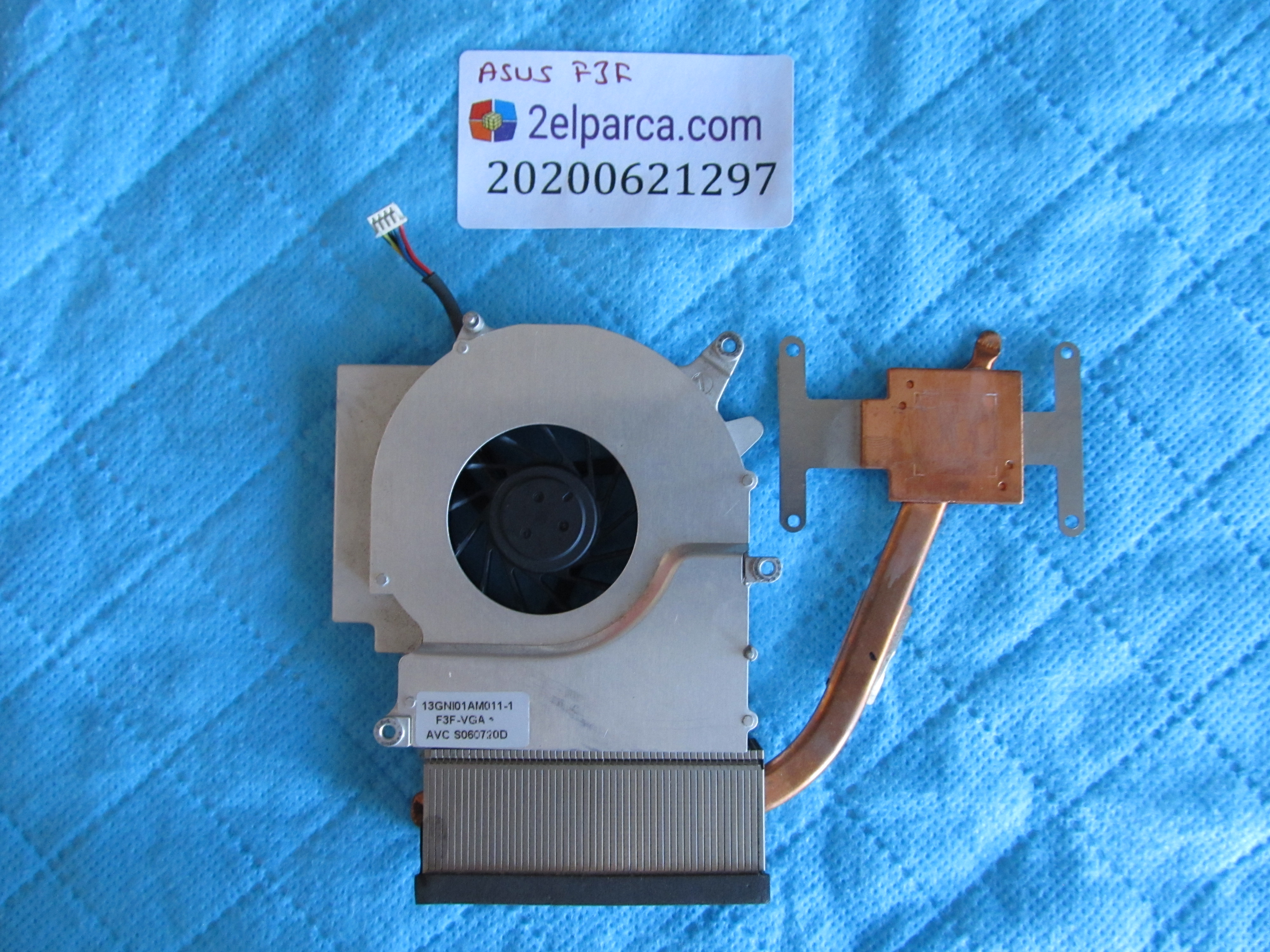 ASUS Asus f3f fan bakir soğutucu heatsink küçük görsel 2