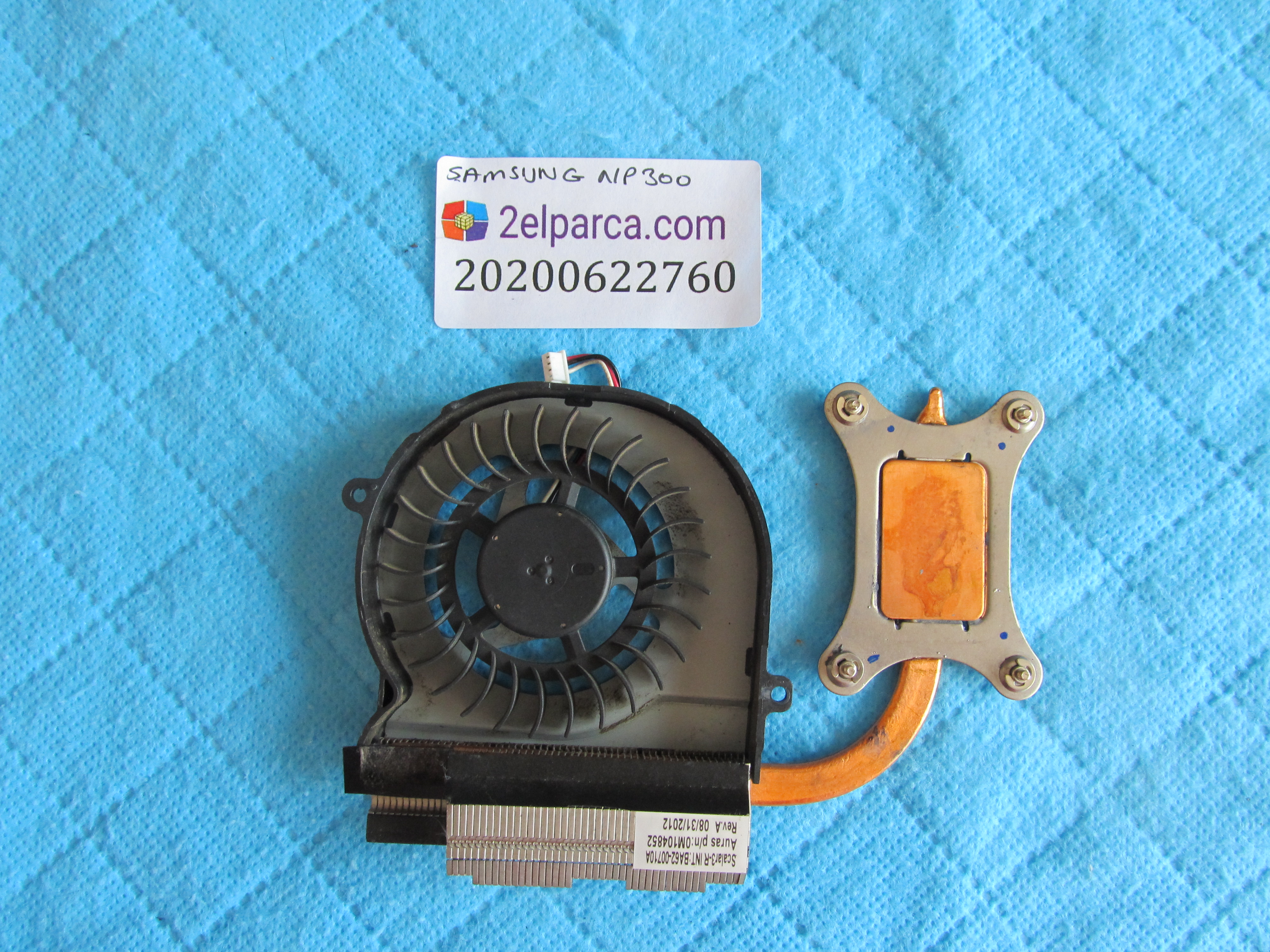 SAMSUNG Samsung np300 fan bakir soğutucu (heatsink) orjinal ürün küçük görsel 2
