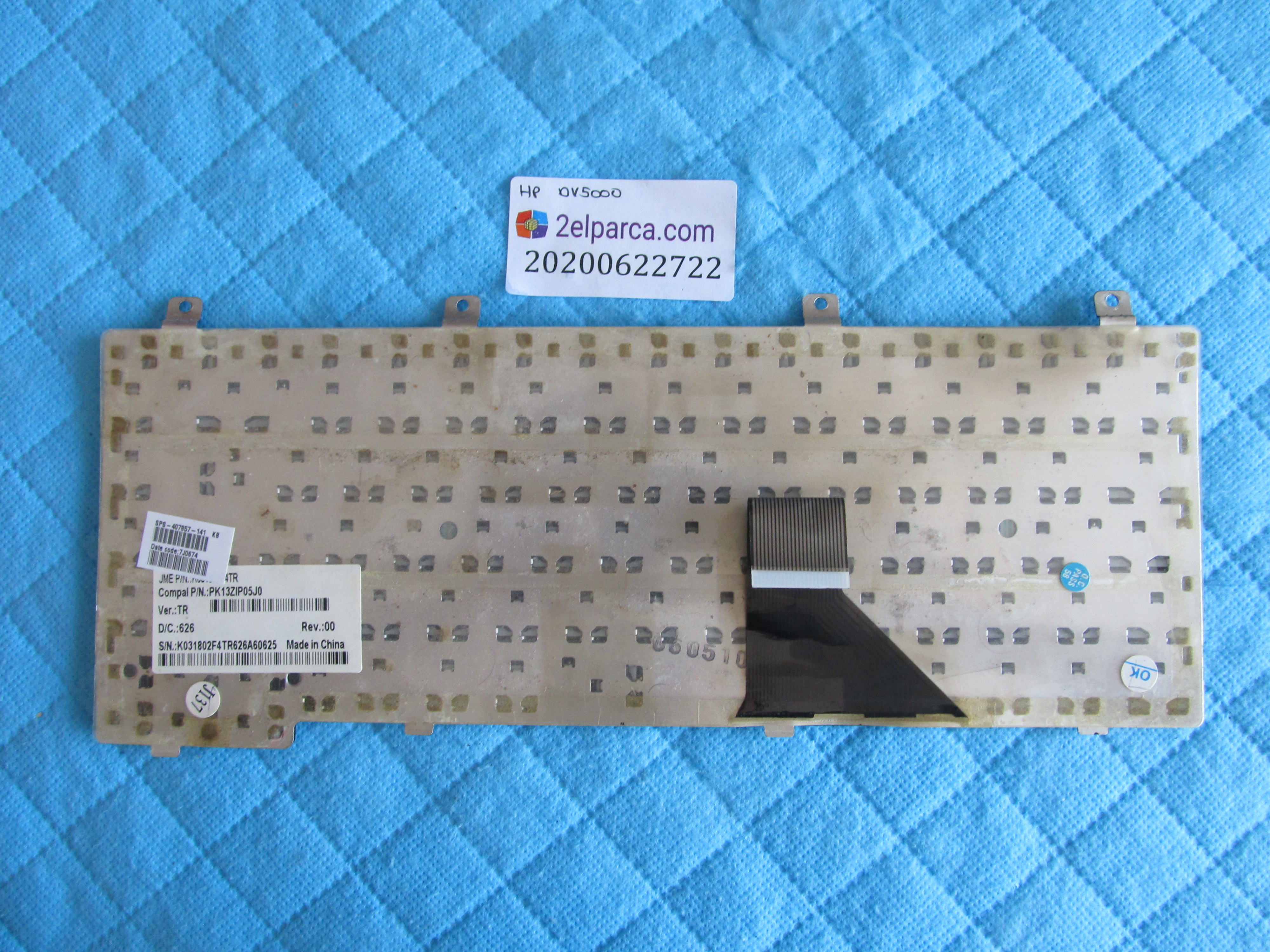HP Hp dv5000 klavye tr q (tek tuş eksik) orjinal ürün küçük görsel 2