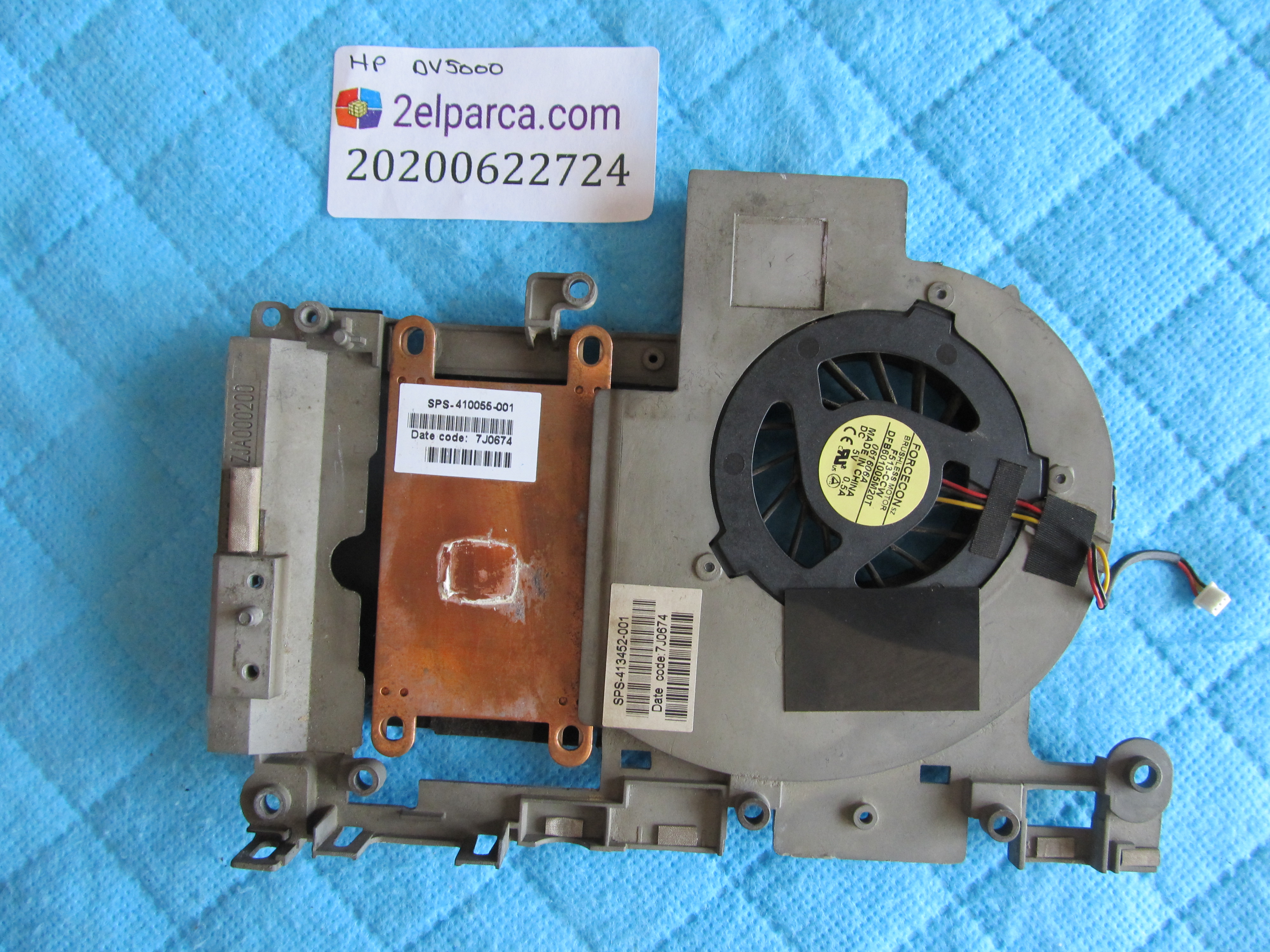 HP Hp dv5000 fan bakir soğutucu (heatsink) orjinal ürün küçük görsel 2