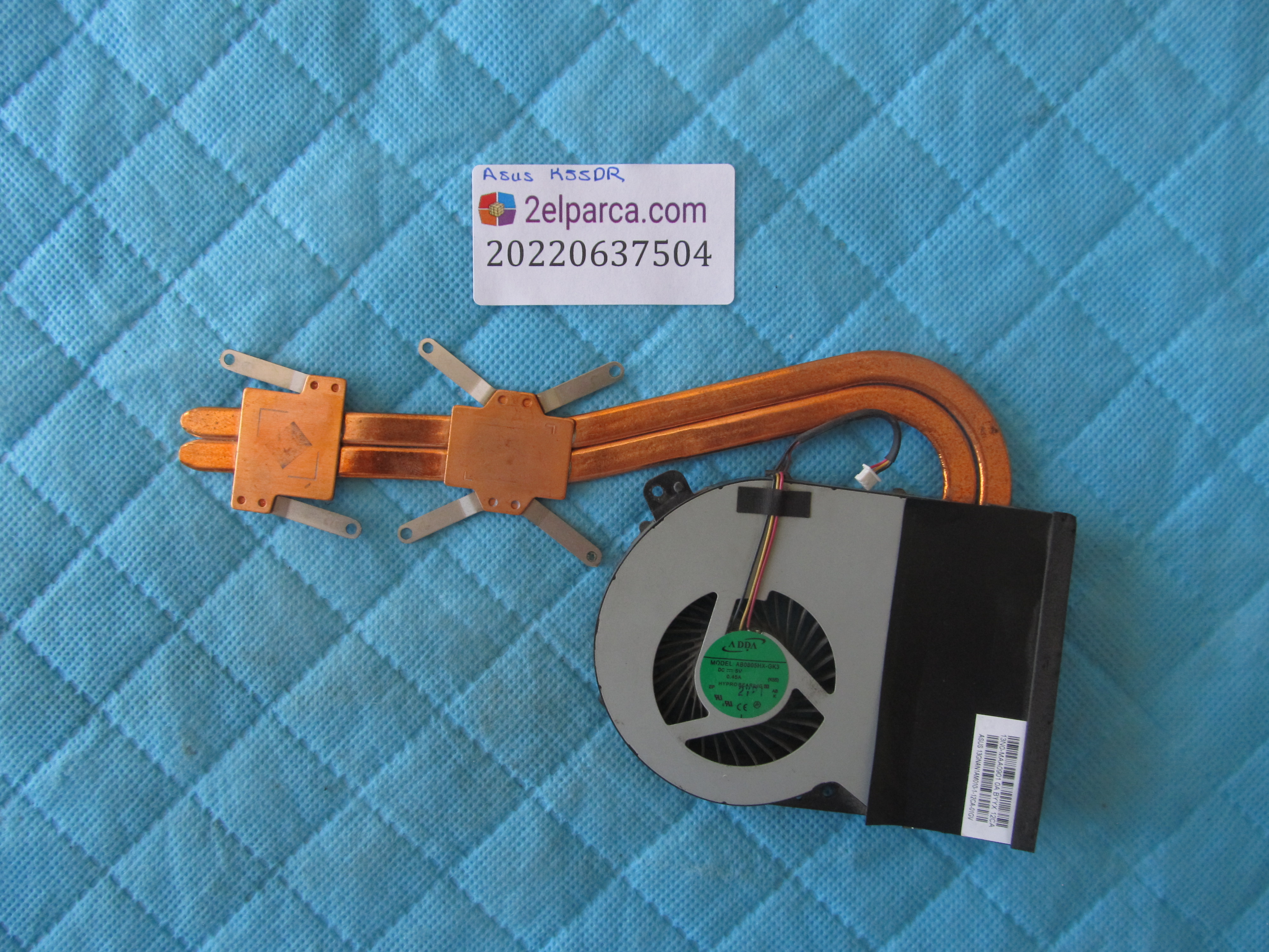 ASUS Asus k55dr fan bakir soğutucu (heatsink) orjinal ürün küçük görsel 2