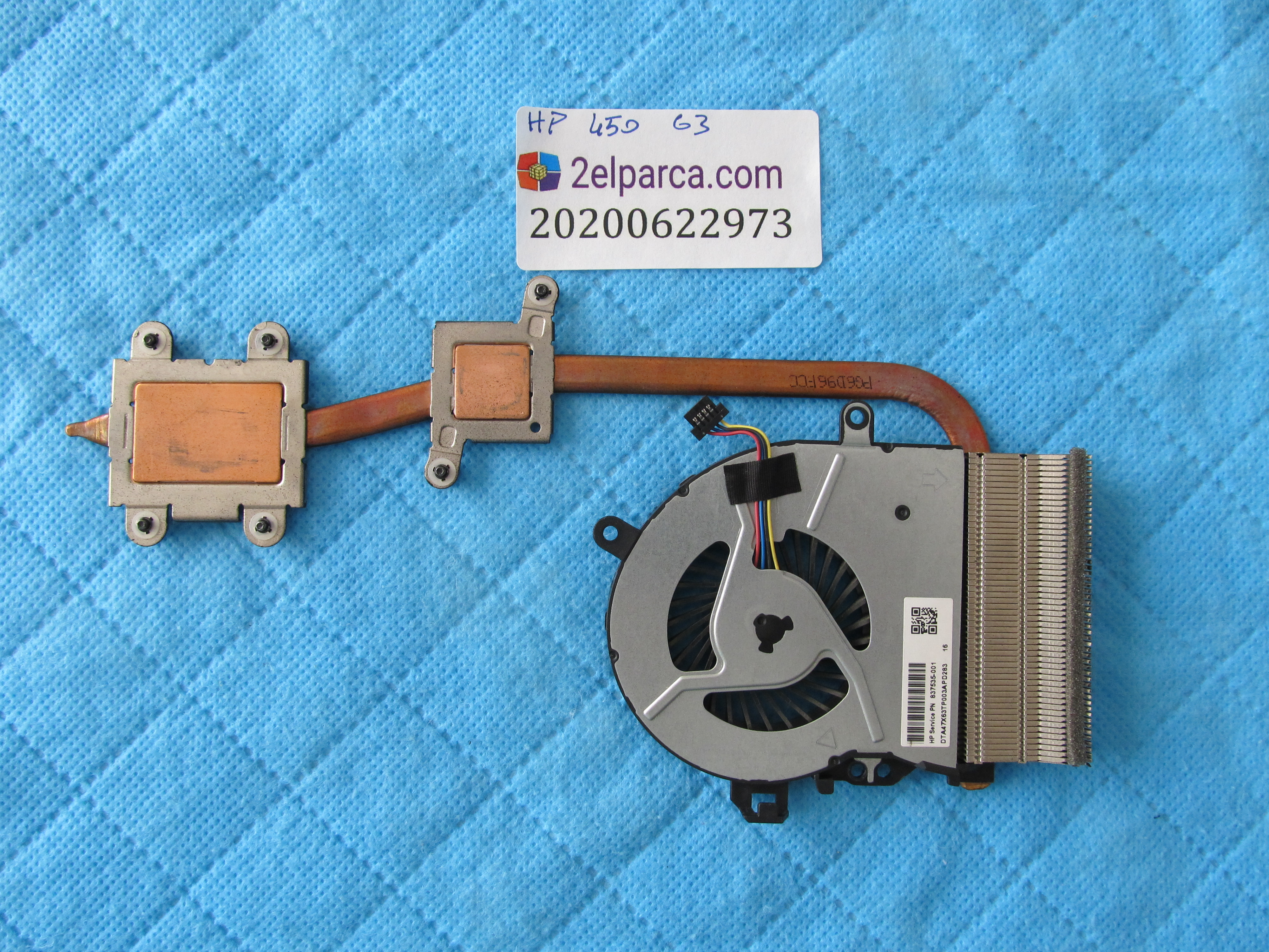 HP Hp 450 g3 fan bakir soğutucu (heatsink) orjinal ürün küçük görsel 2