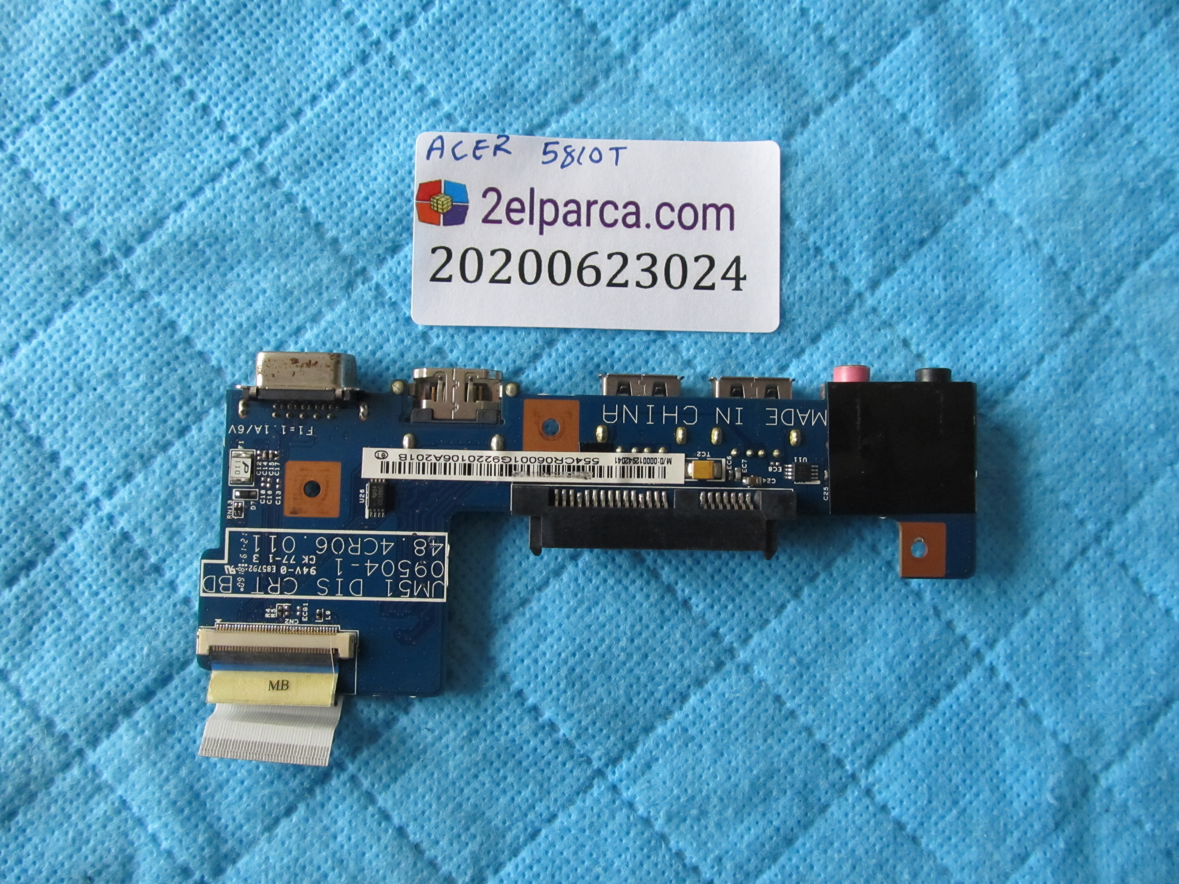 ACER Acer 5810t usb audi hdmi vga disk port flex orjinal ürün küçük görsel 2