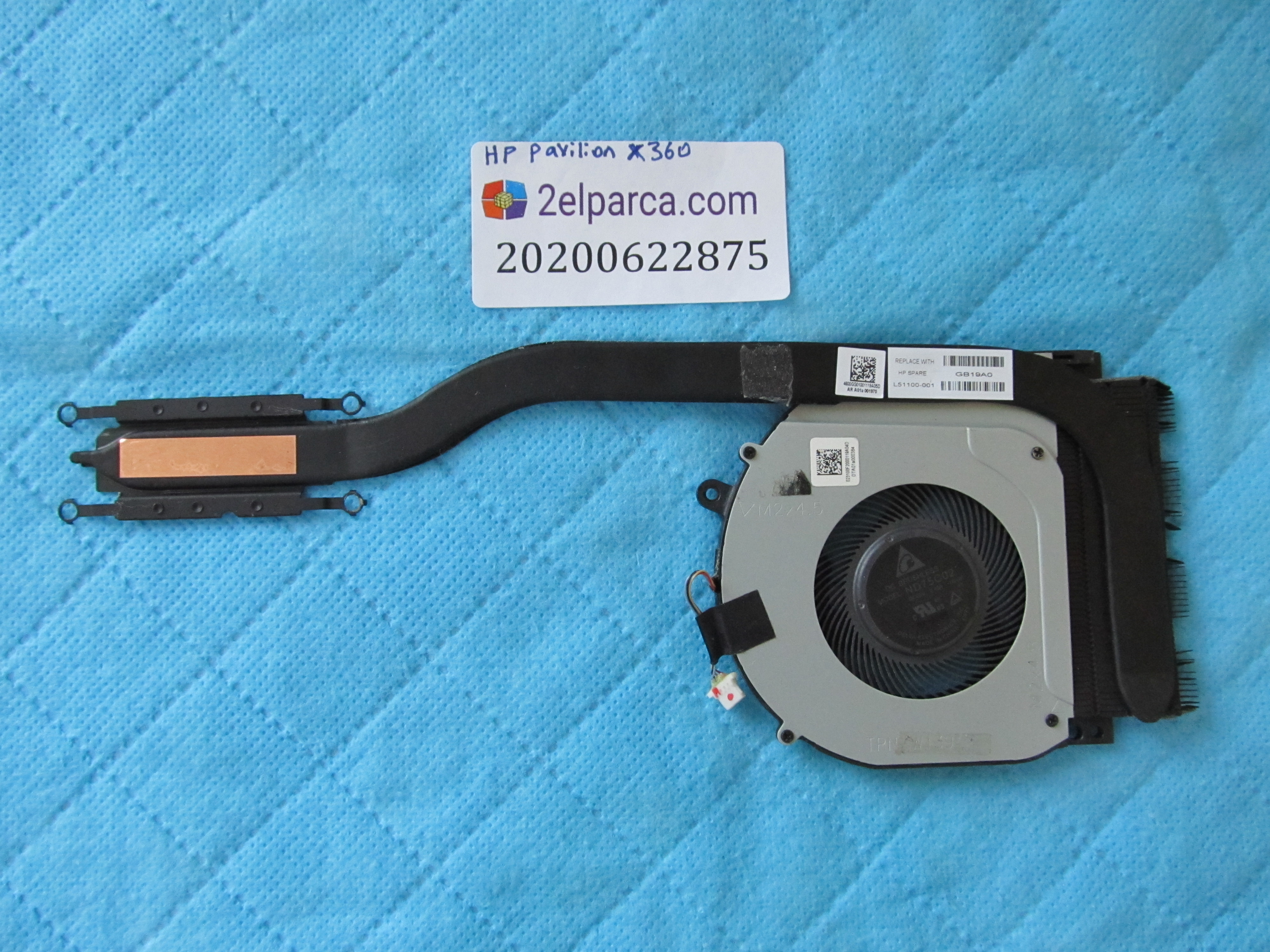 HP Hp pavilion x360 onboard fan bakir soğutucu (heatsink) orjinal ürün küçük görsel 2