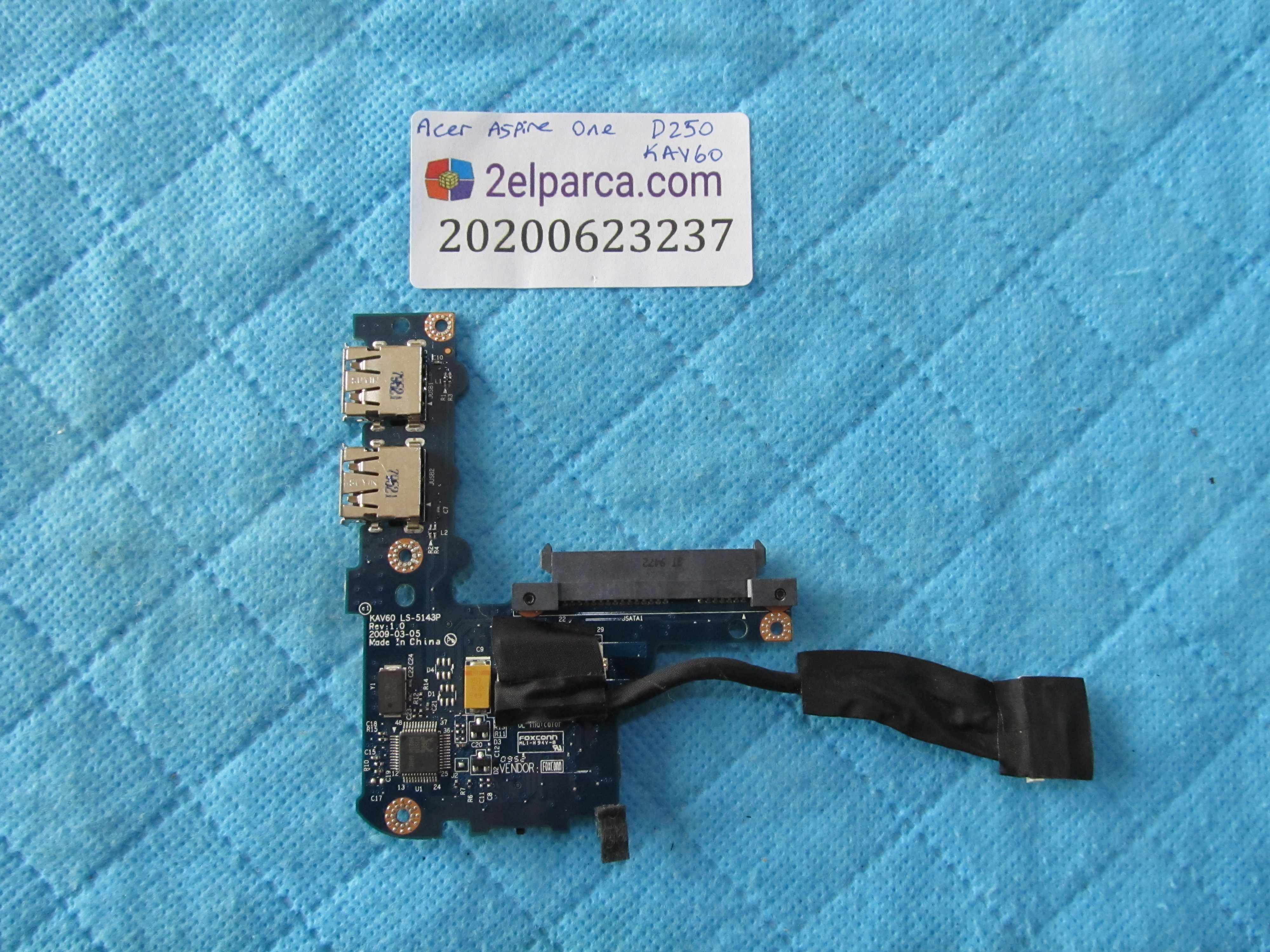 ACER Acer aspire one d250 kav60 usb card reader disk okuyucu kablo orjinal ürün küçük görsel 2