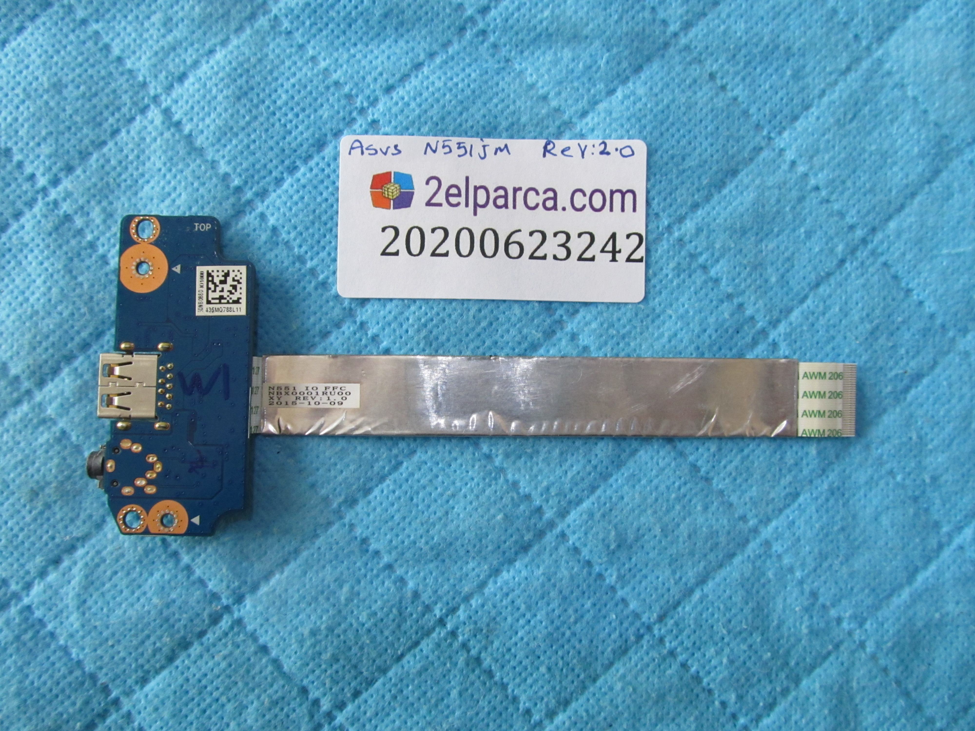 ASUS Asus n551jm usb audi port flex rev:2.0 orjinal ürün küçük görsel 2
