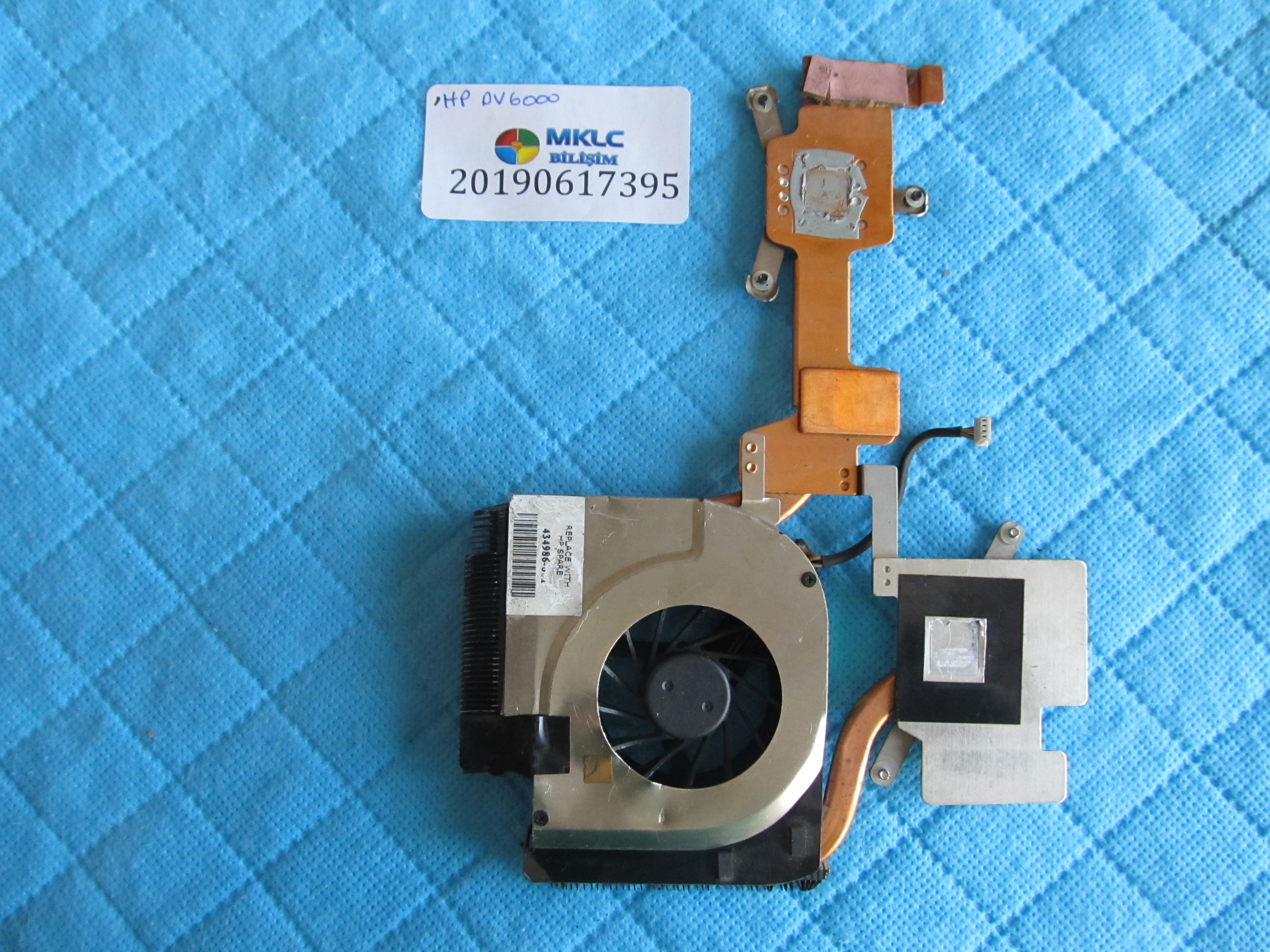 Hp dv6000 fan bakir soğutucu (heatsink)