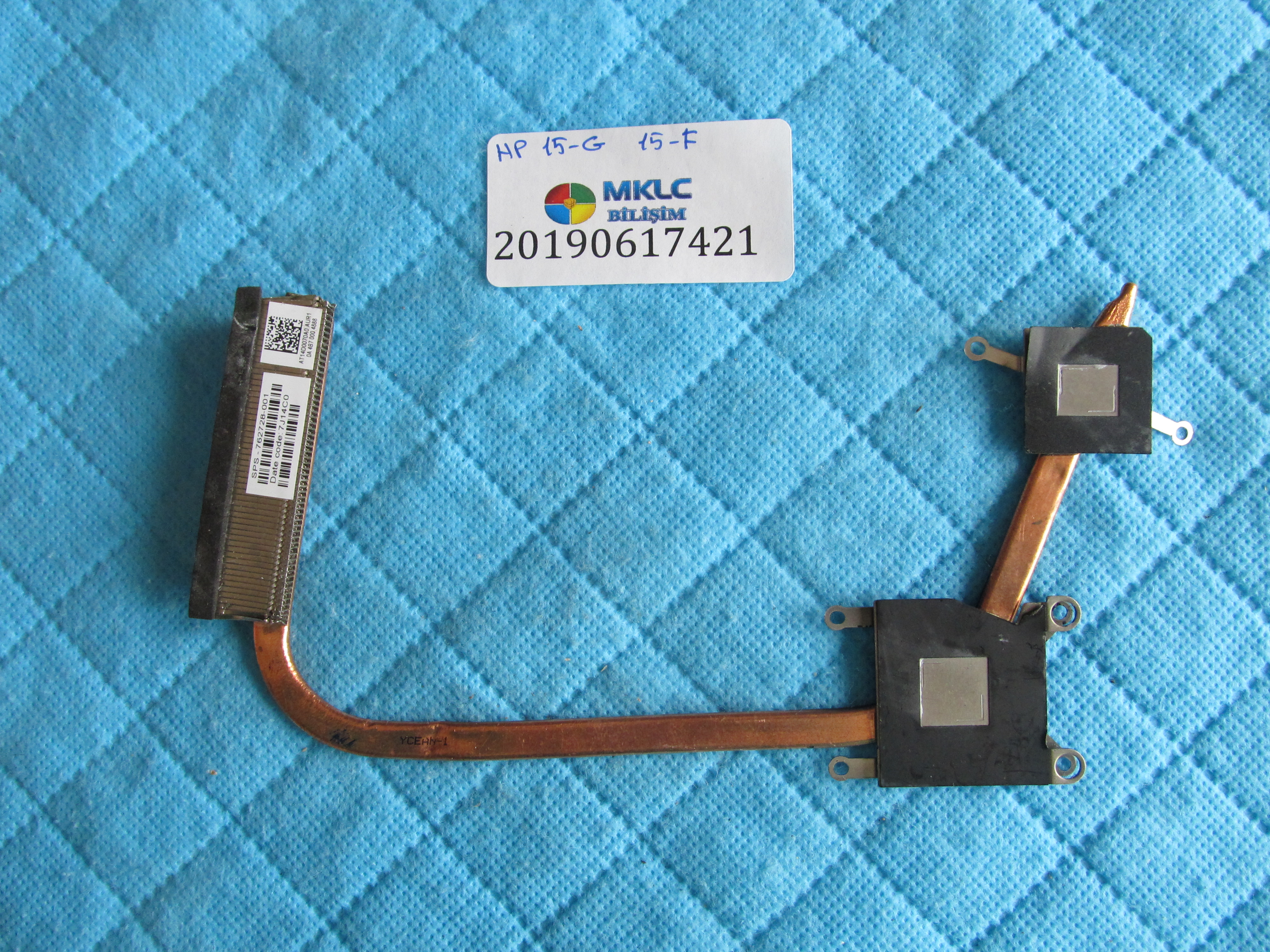 HP Hp 15-g 15-f soğutucu bakir (heatsink) orjinal ürün küçük görsel 2