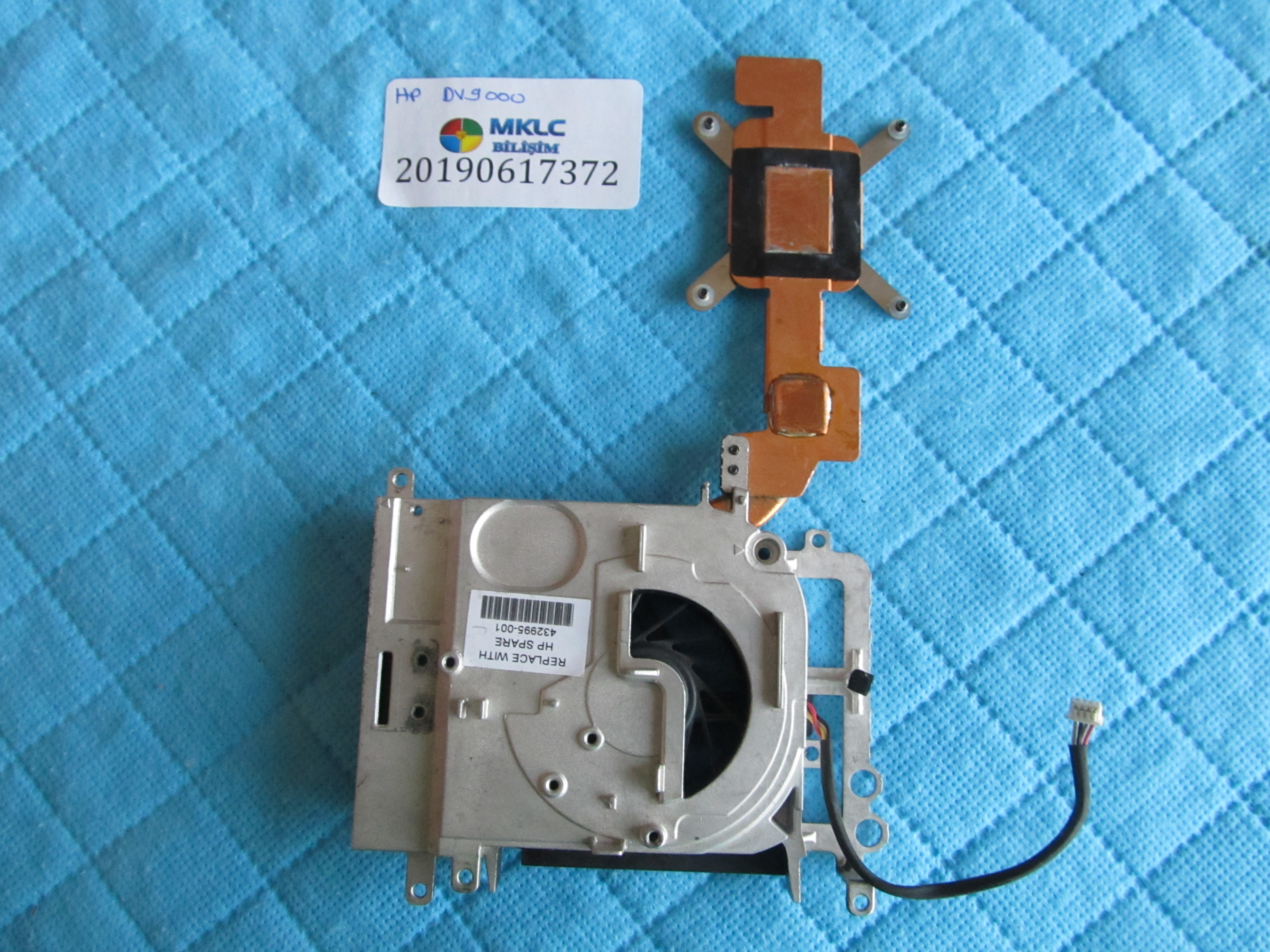 HP Hp dv9000 fan bakir soğutucu (heatsink) küçük görsel 2