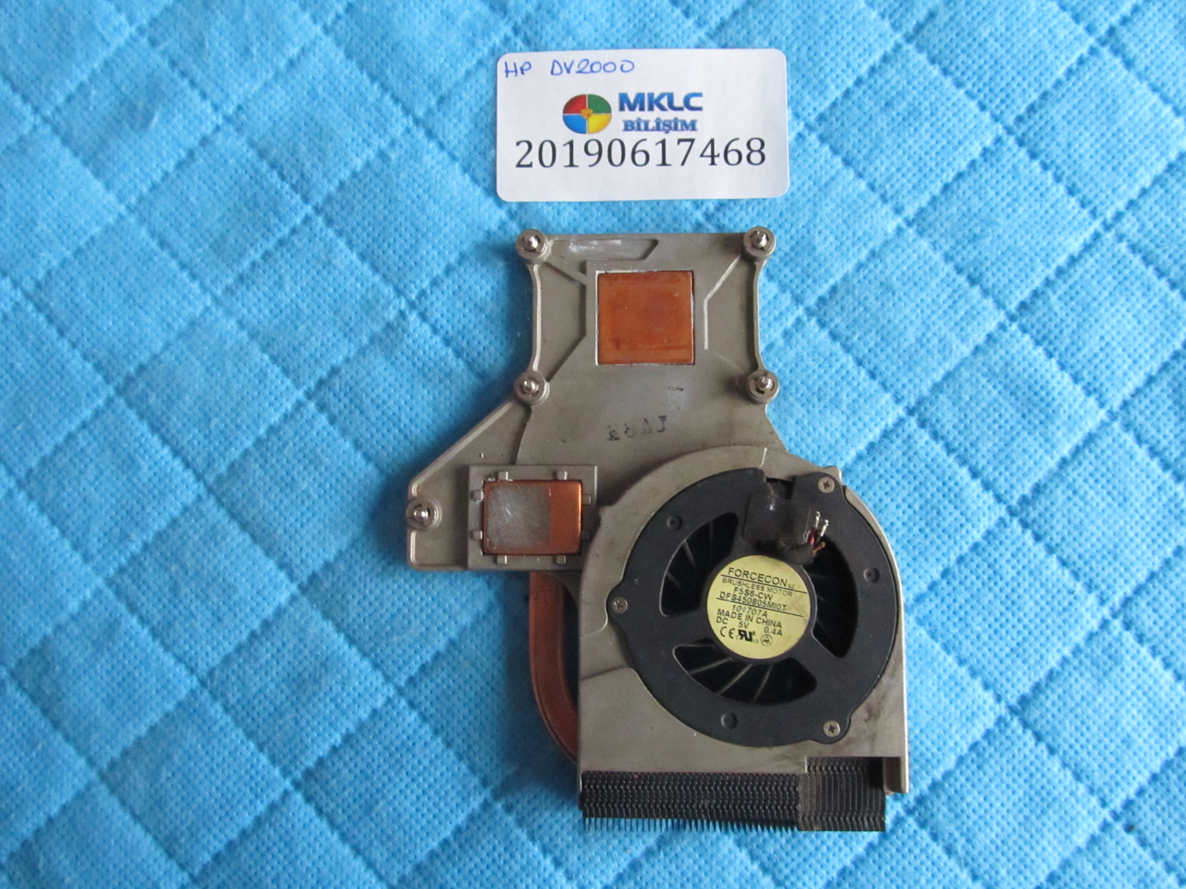 HP Hp dv2000 fan bakir soğutucu (heatsink) küçük görsel 2