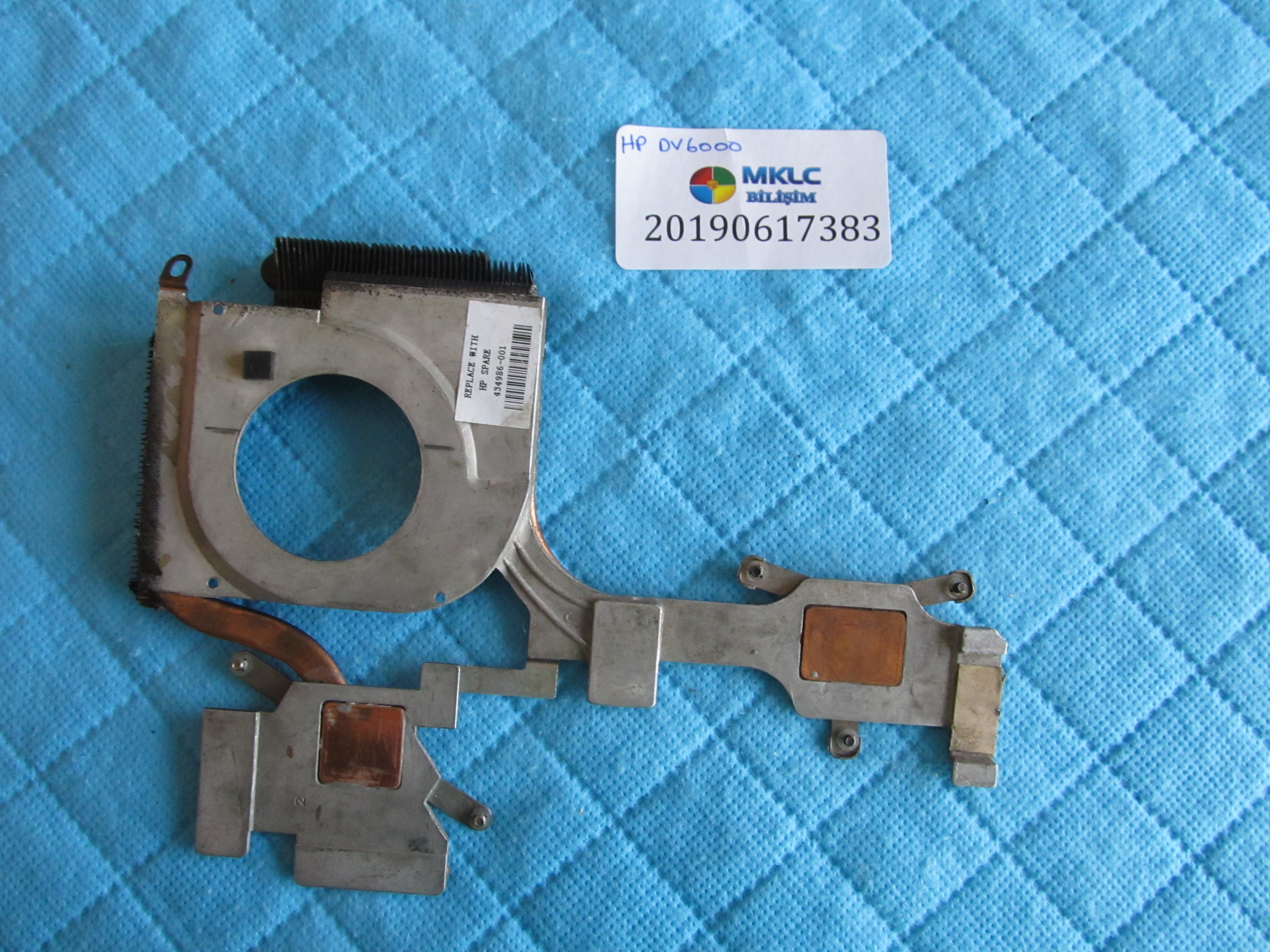 HP Hp dv6000 bakir soğutucu (heatsink) küçük görsel 2