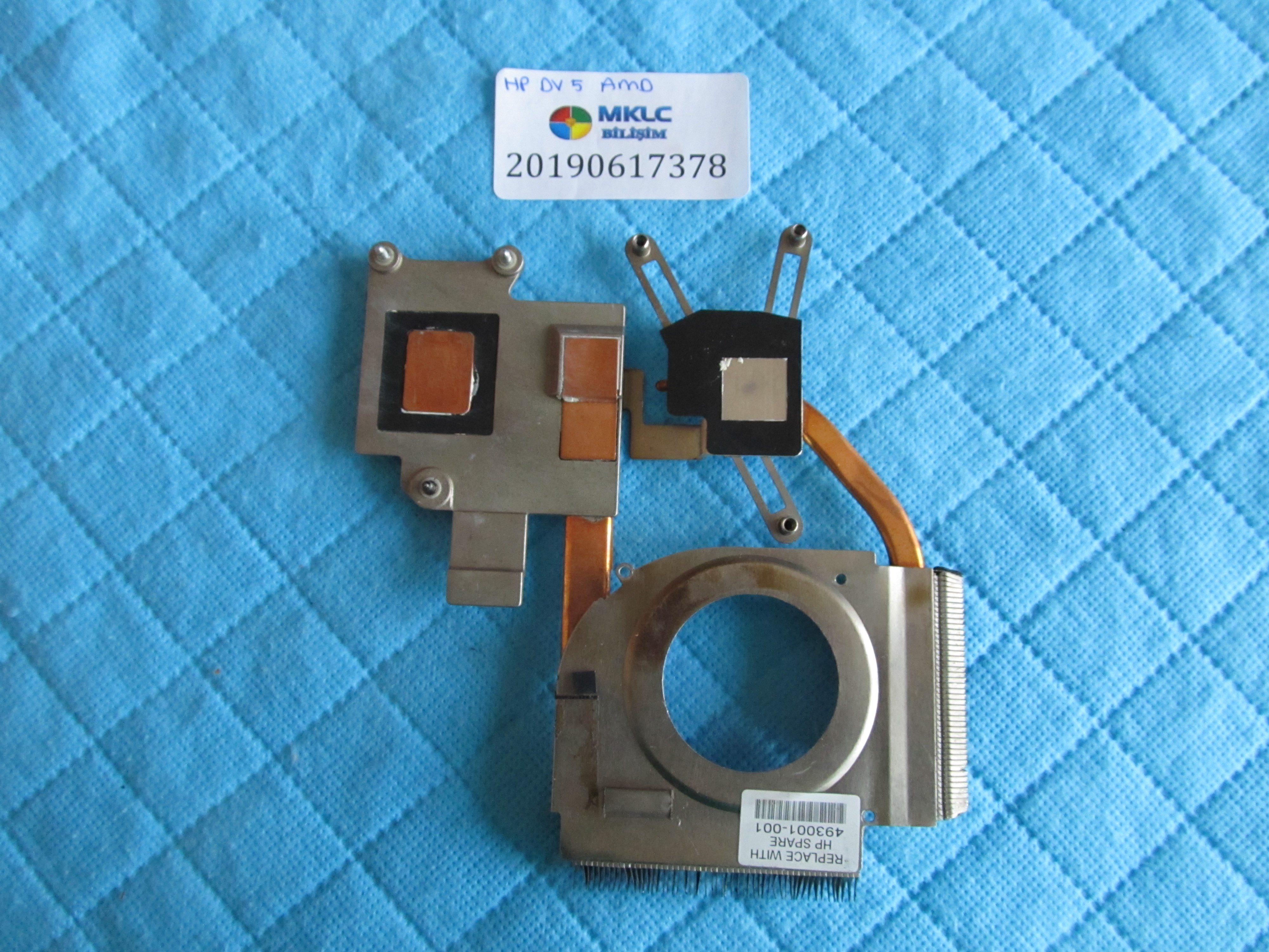 HP Hp dv5 amd bakir soğutucu (heatsink) küçük görsel 2