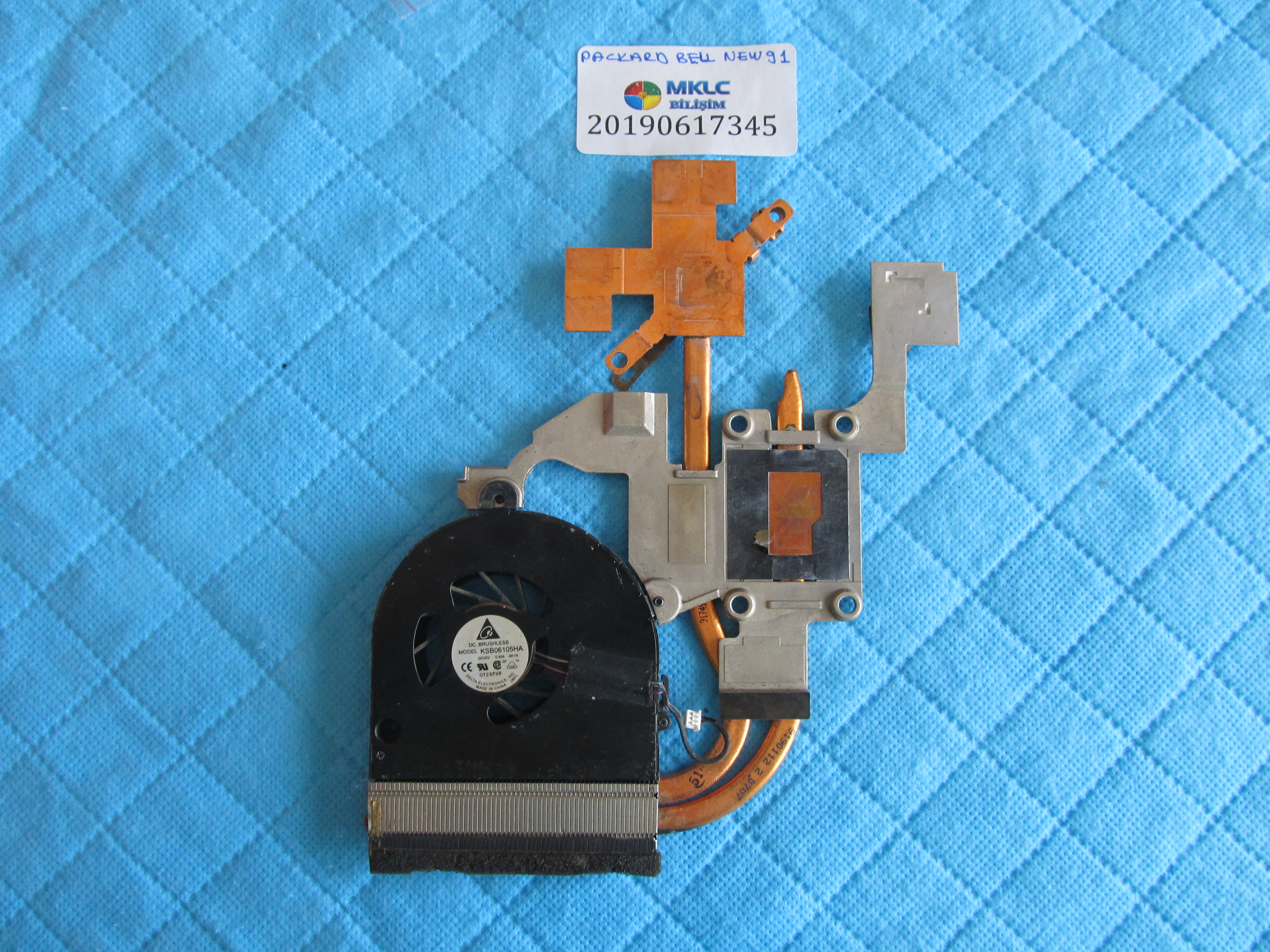 PACKARD BELL Packard bell new91 fan bakir soğutucu (heatsink) orjinal ürün küçük görsel 2