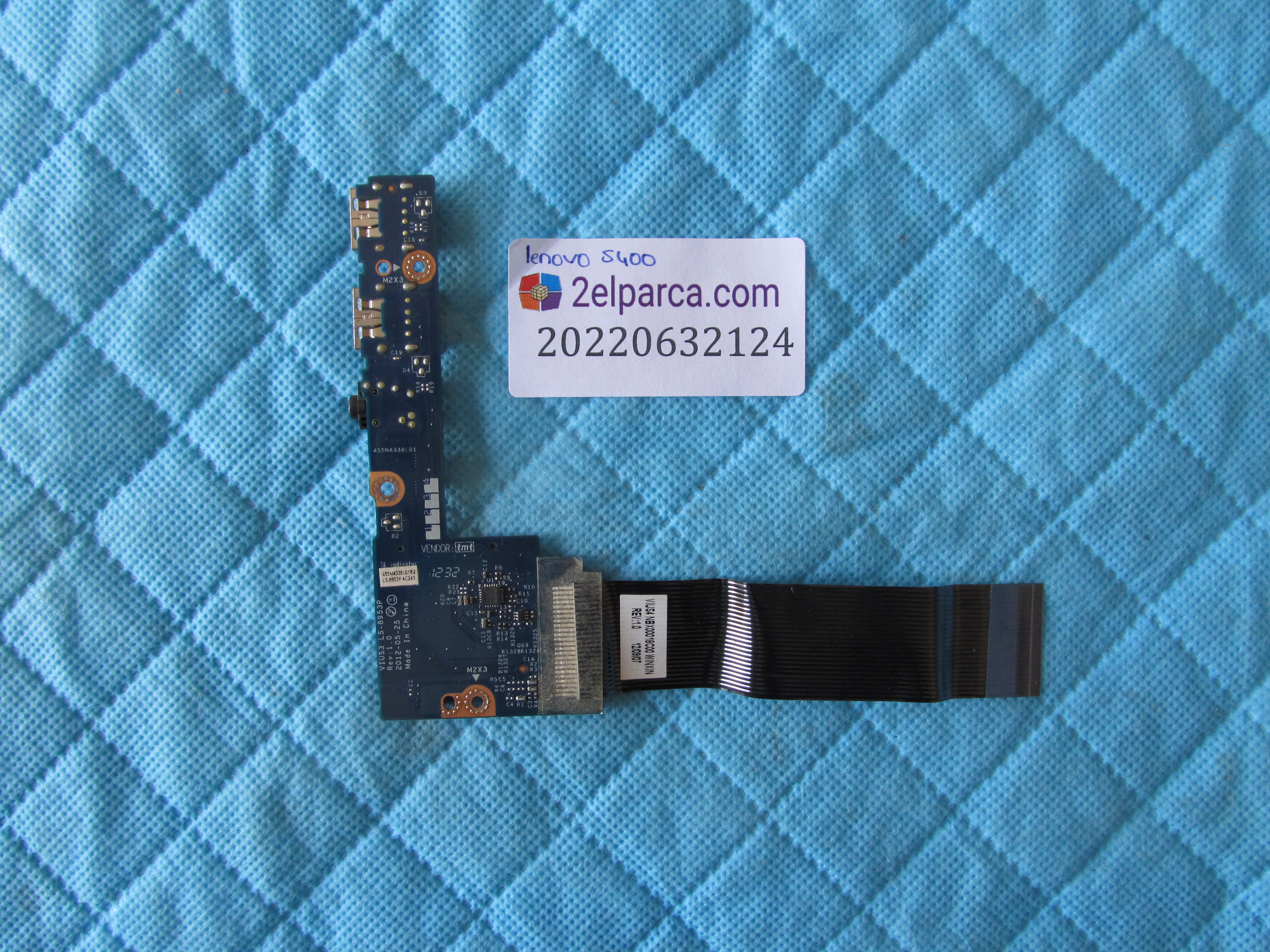 LENOVO Lenovo s400 usb ses ve kart okuyucu board flex orjinal ürün küçük görsel 2