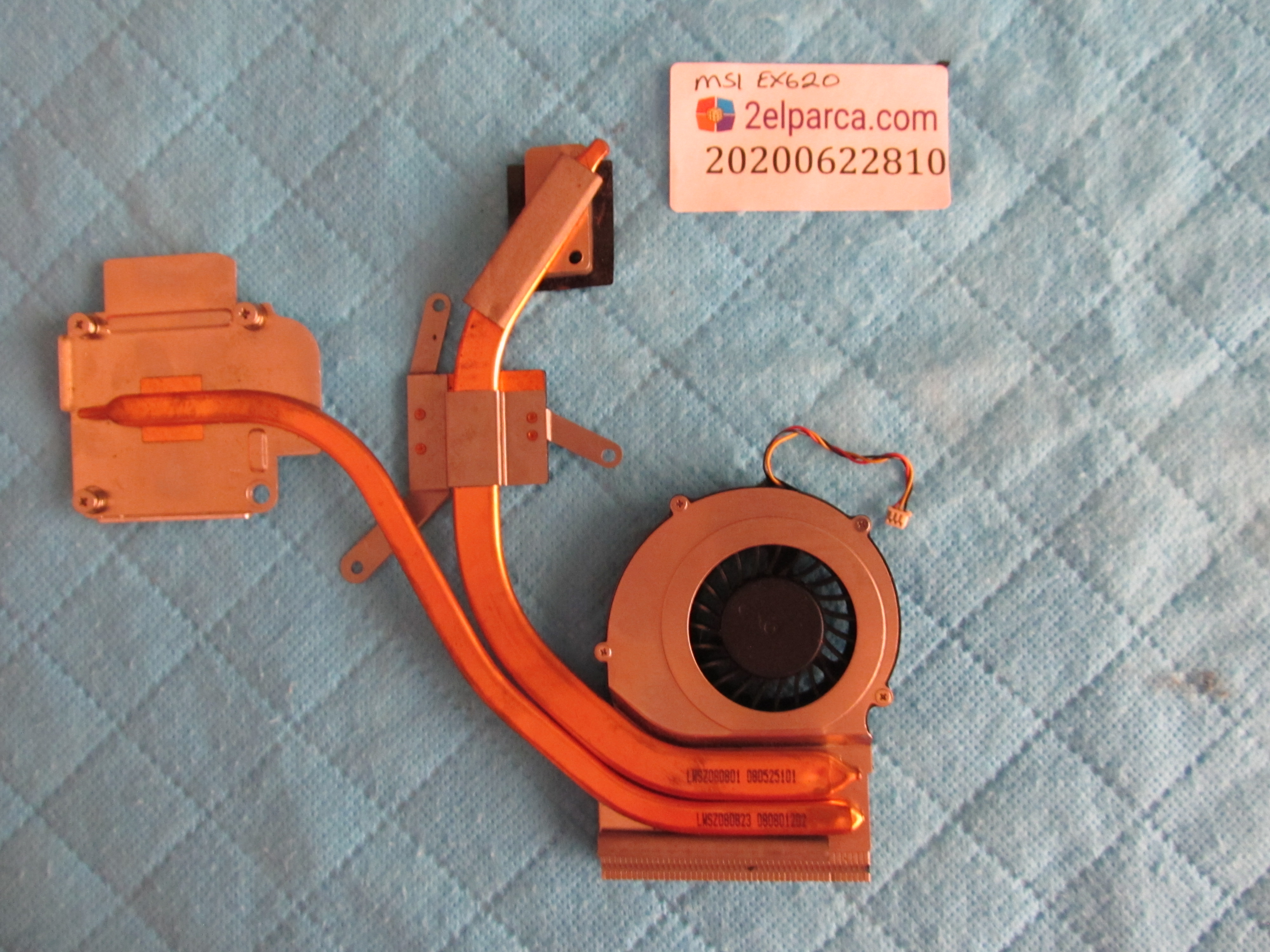 MSI Msi ex620 fan bakir soğutucu (heatsink) orjinal ürün küçük görsel 2
