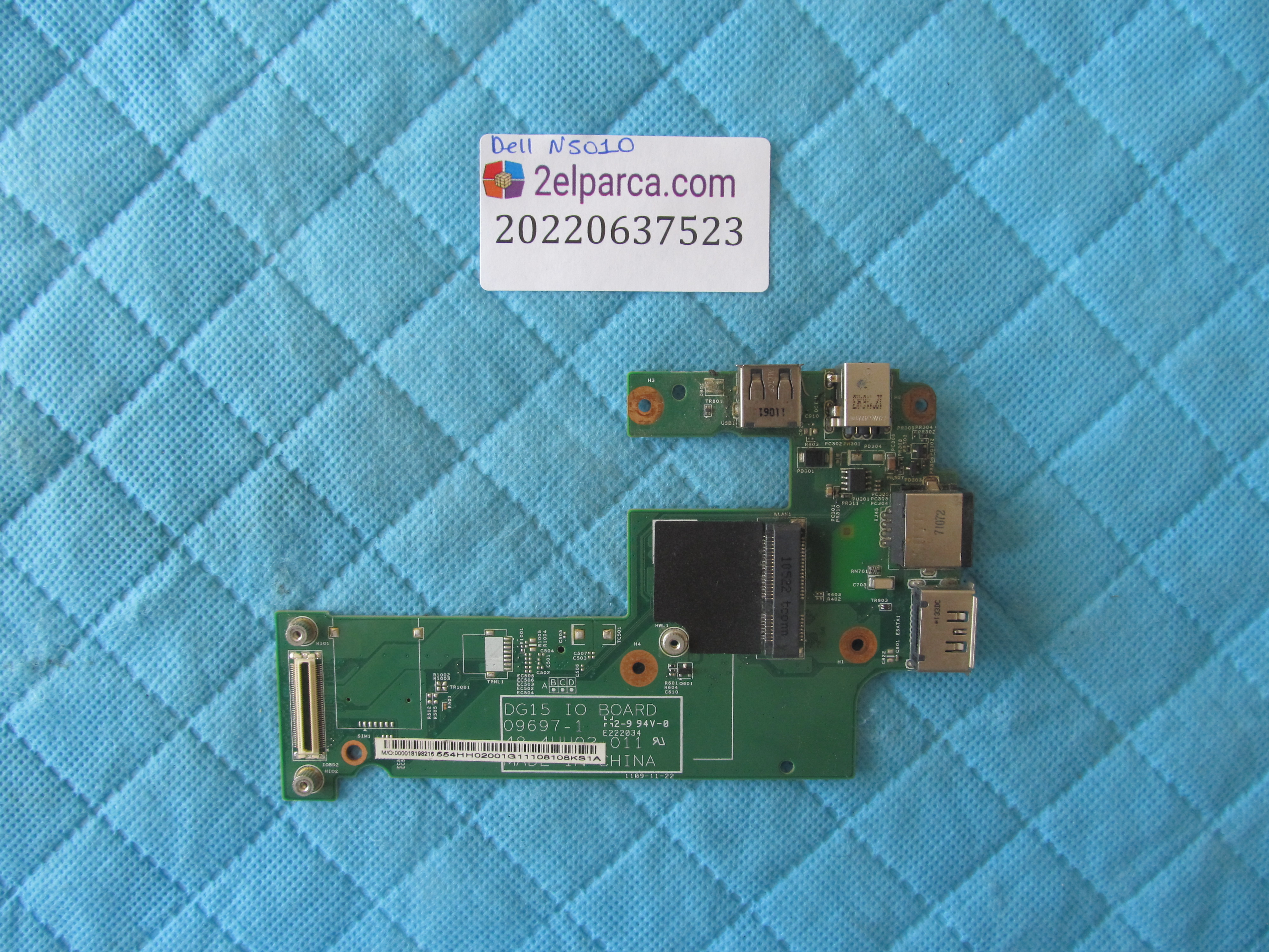 Dell n5010 usb ethernet ve ses karti dc board orjinal ürün