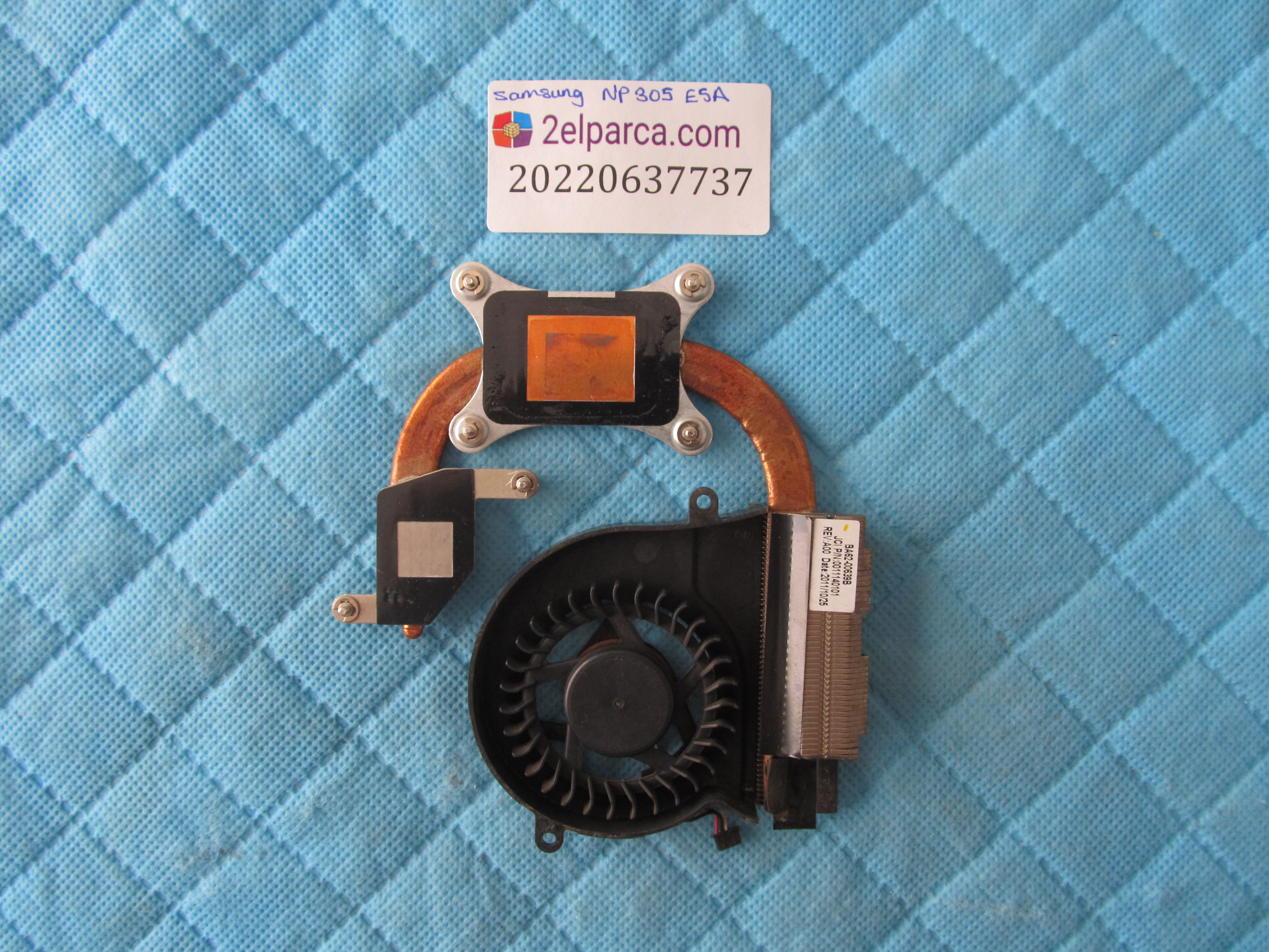 SAMSUNG Samsung np305e5a fan soğutucu bakir (heatsink) orjinal ürün küçük görsel 2