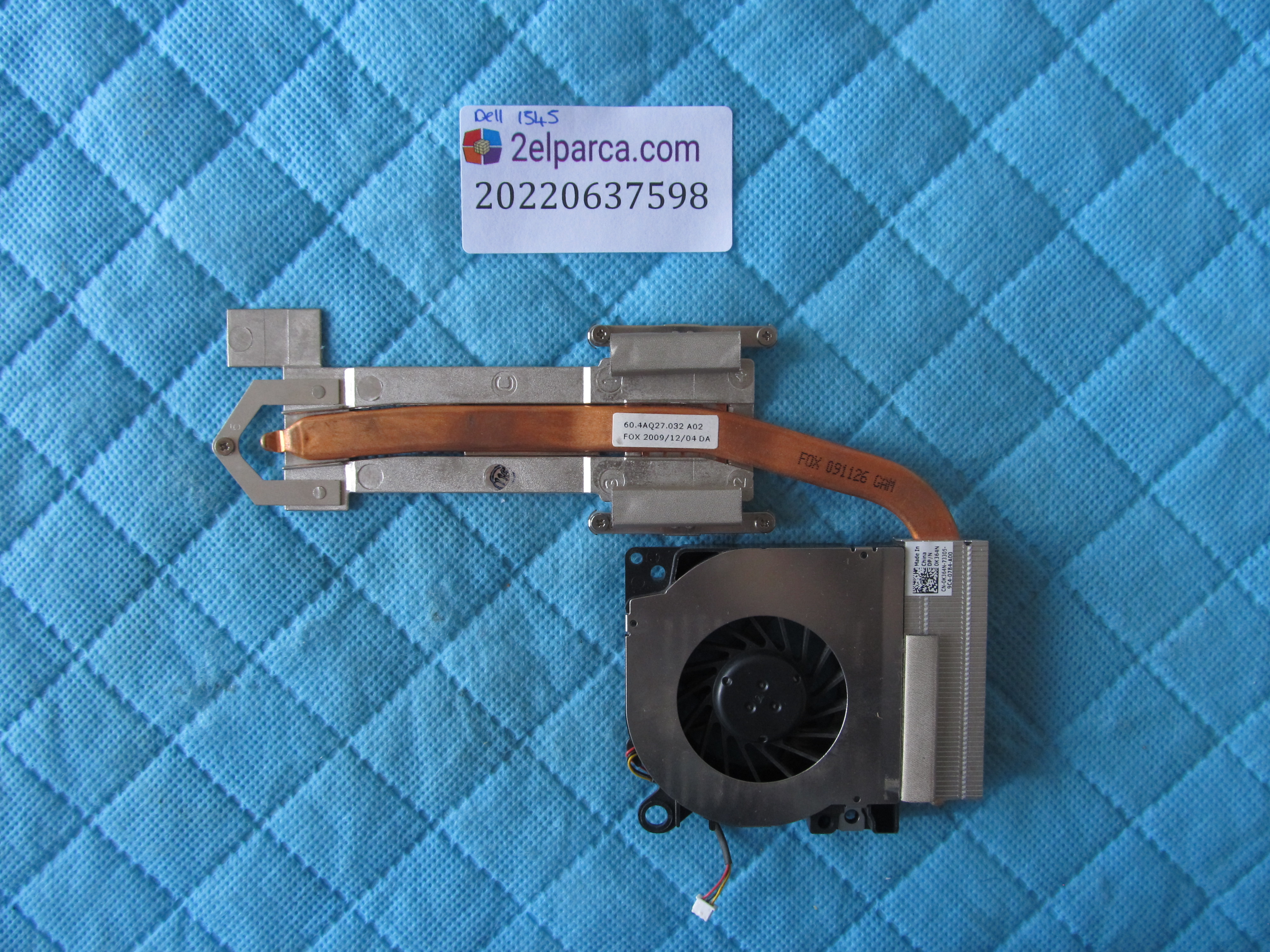Dell 1545 fan bakir soğutucu (heatsink) orjinal ürün