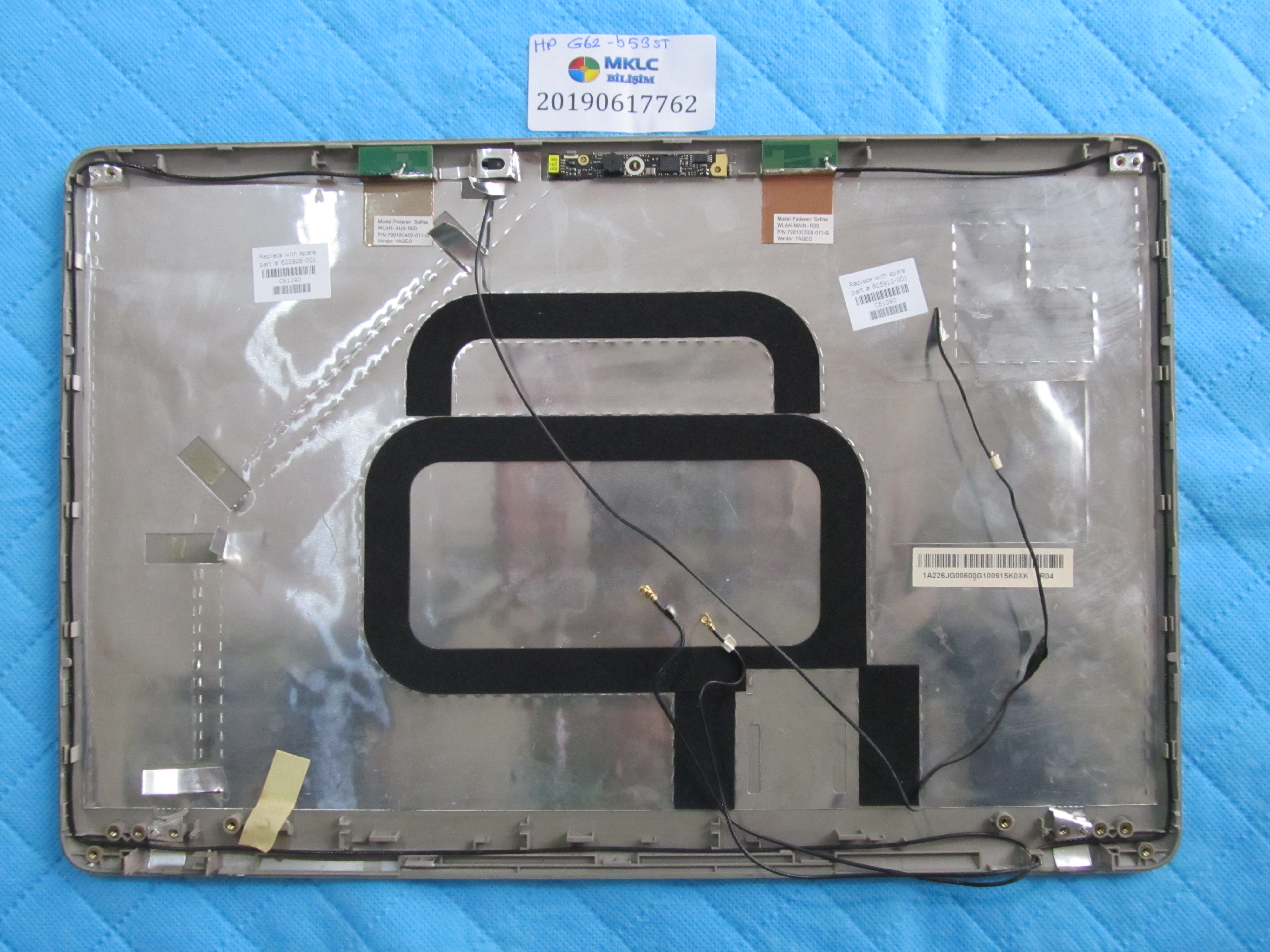 Hp g62 ekran arka kapak lcd back cover orjinal ürün