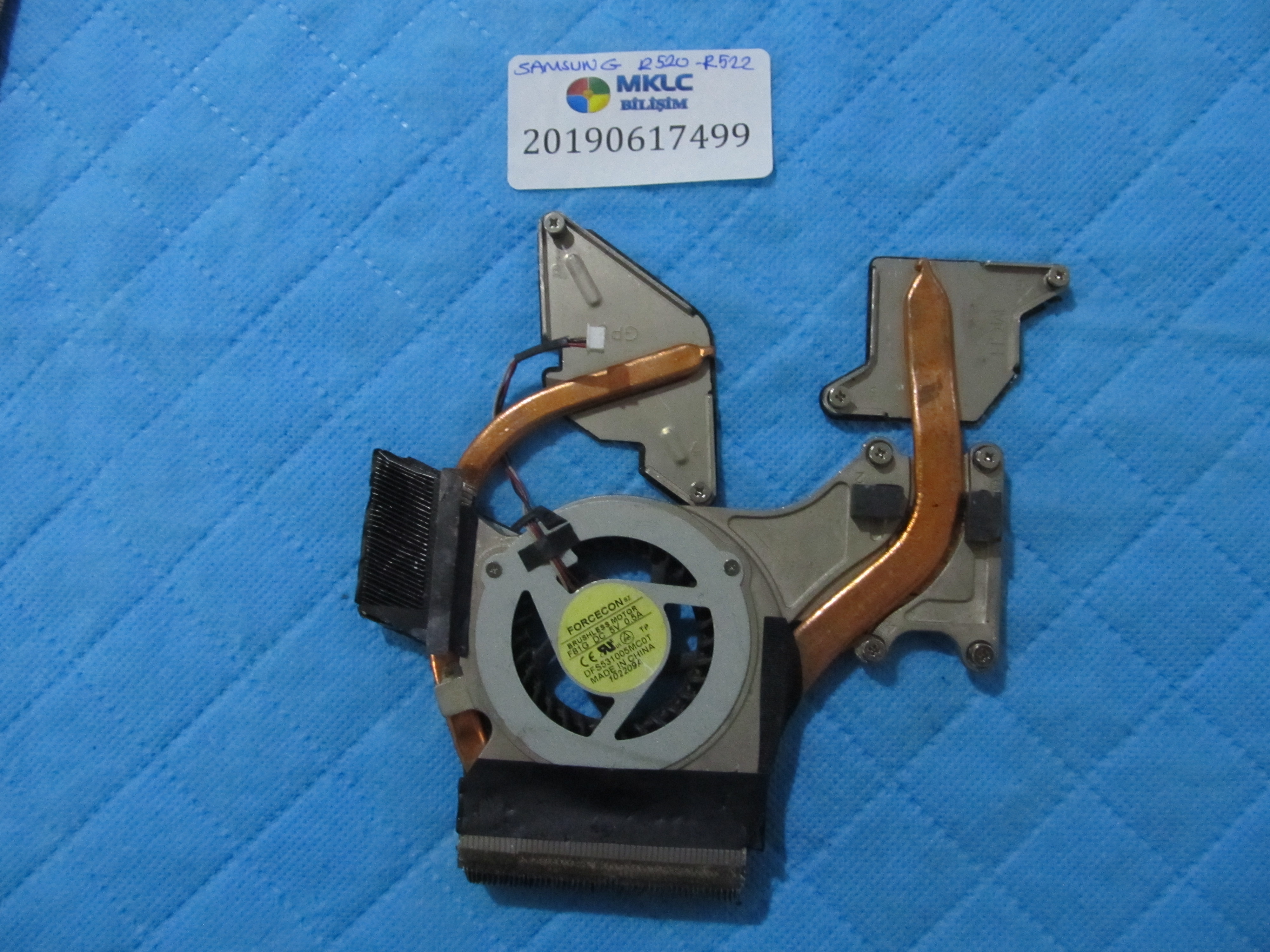 Samsung r520-r522 fan bakir soğutucu (heatsink) orjinal ürün