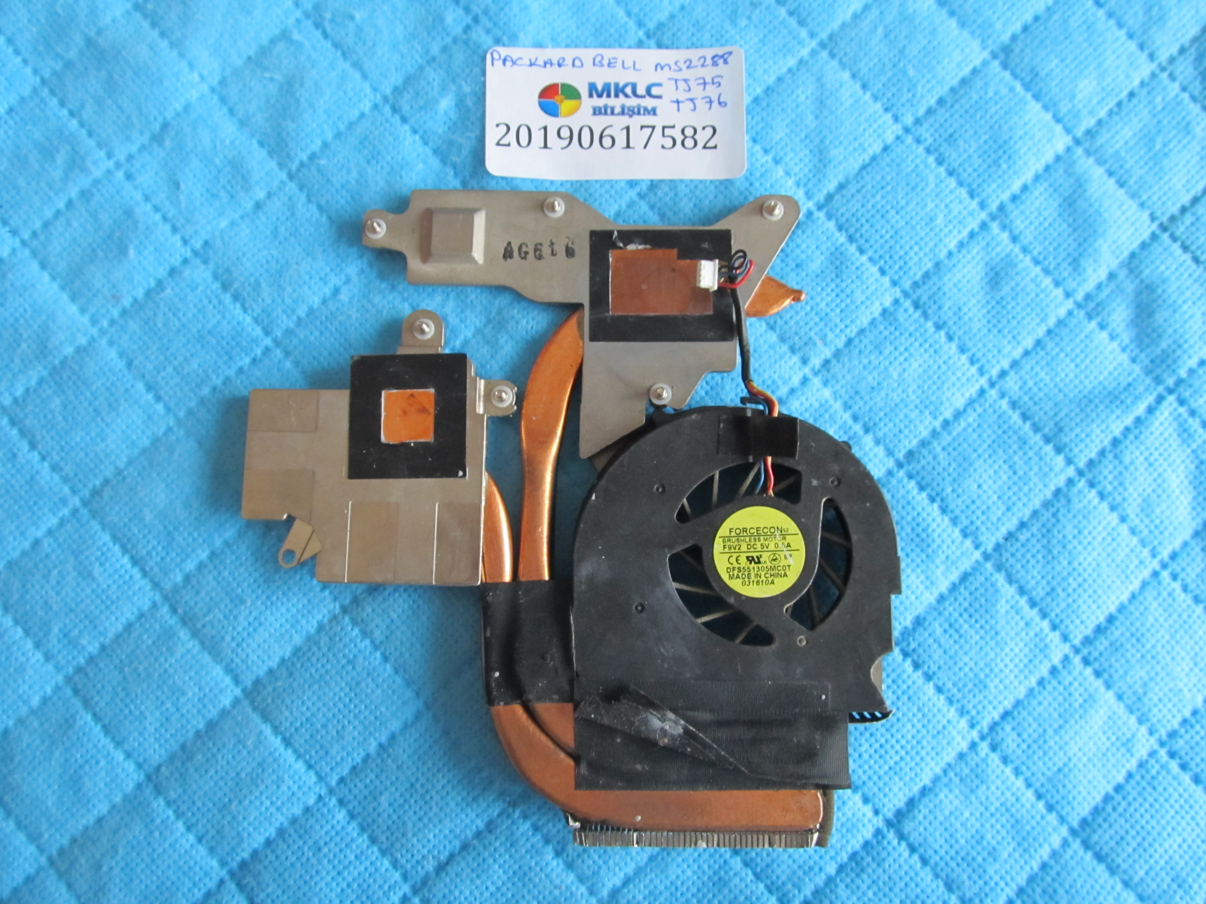 PACKARD BELL Packard bell ms2288-tj75-tj76 fan bakir soğutucu (heatsink) küçük görsel 2