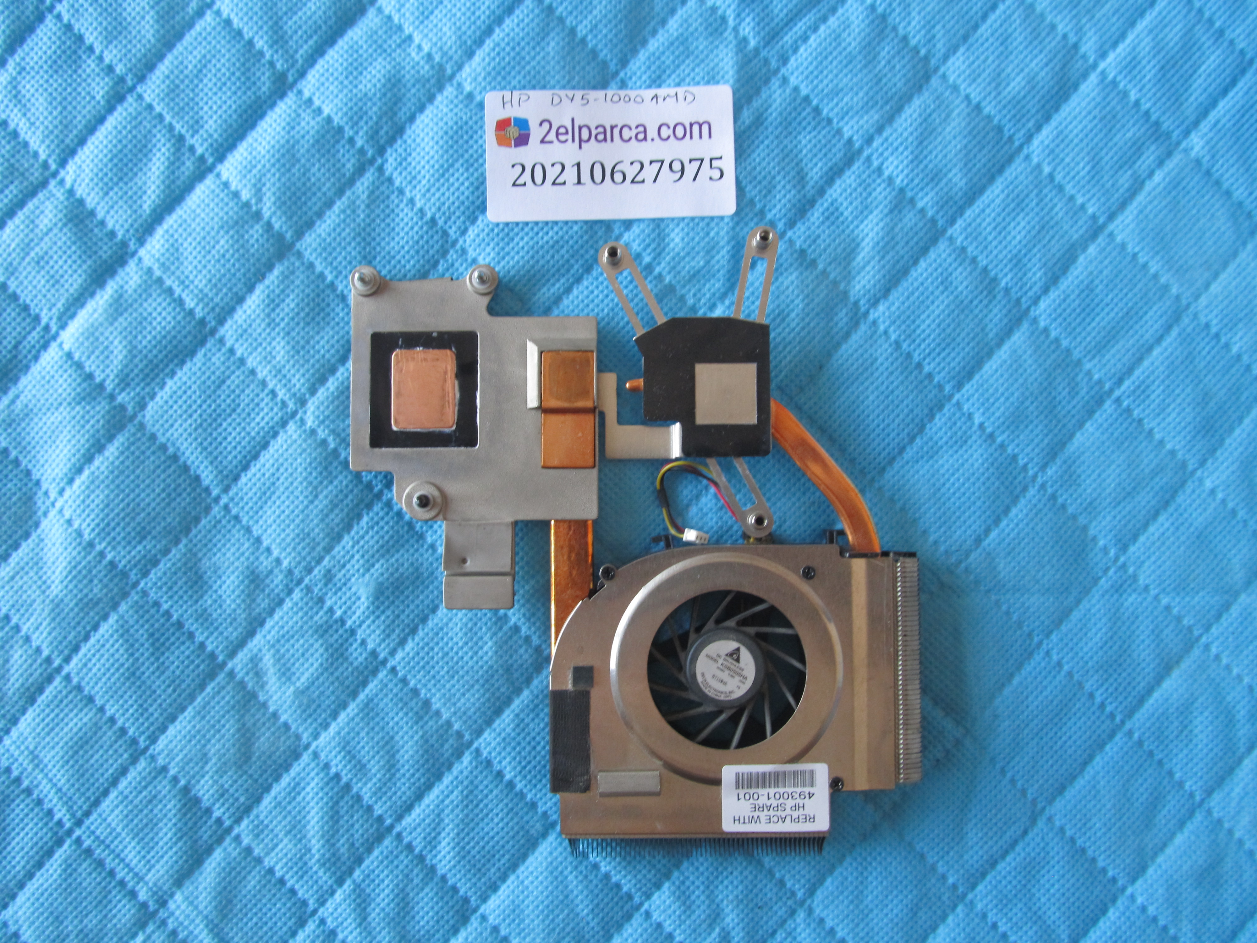 HP Hp dv5-1000 amd fan bakir soğutucu (heatsink) küçük görsel 2
