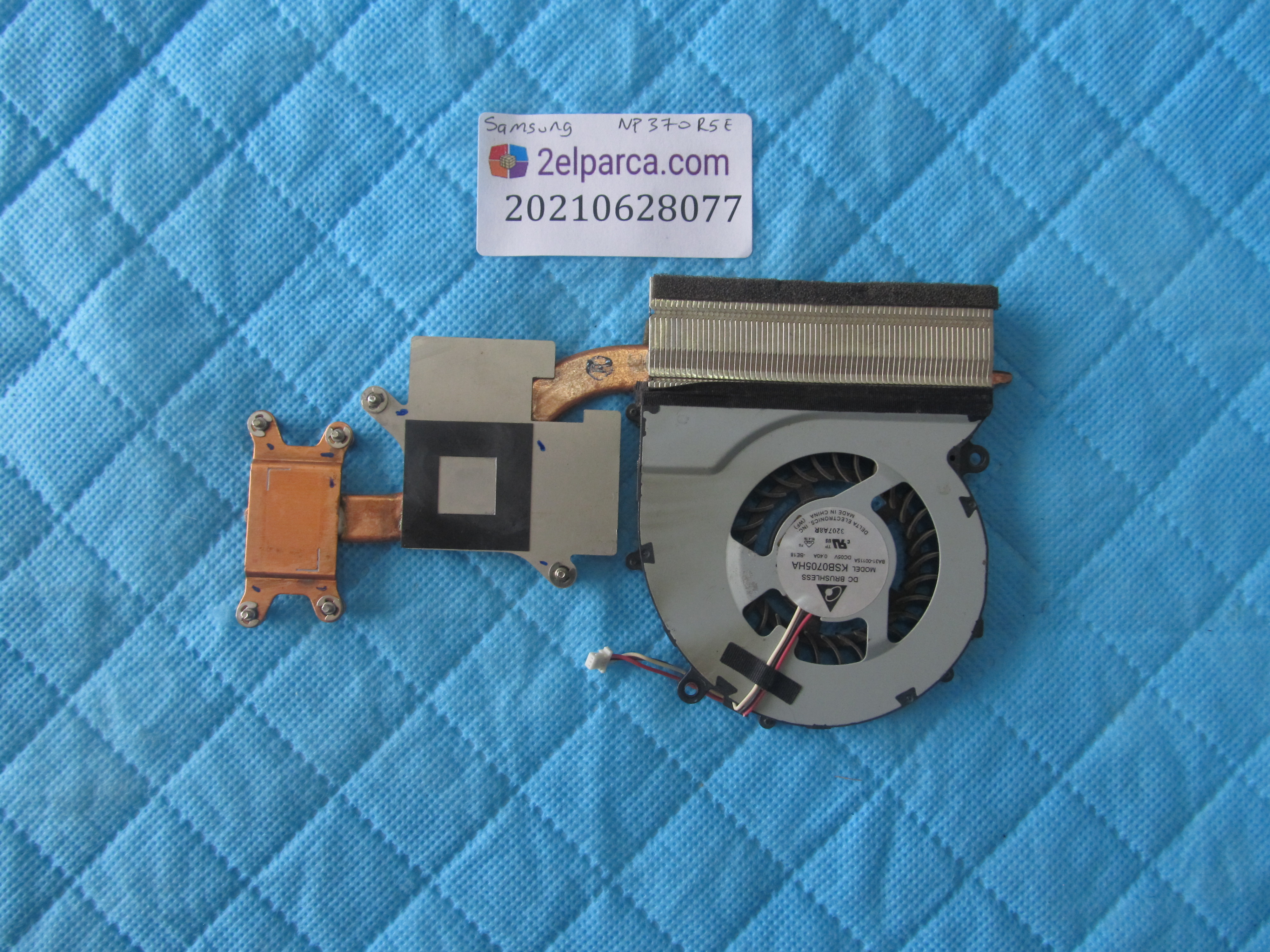 SAMSUNG Samsung np370r5e fan bakir soğutucu (heatsink) küçük görsel 2