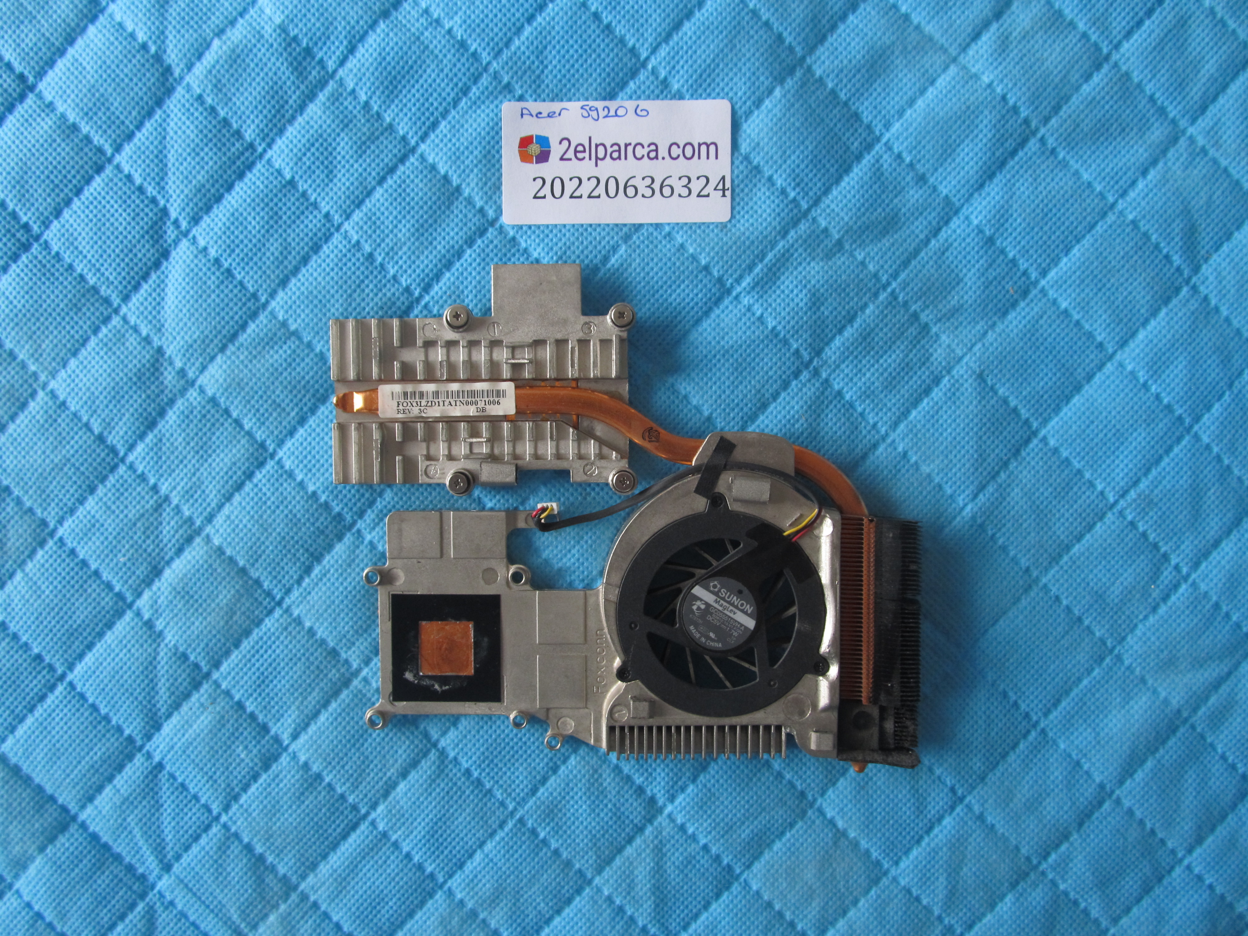 ACER Acer 5920g fan bakir soğutucu heatsink orjinal ürün küçük görsel 2