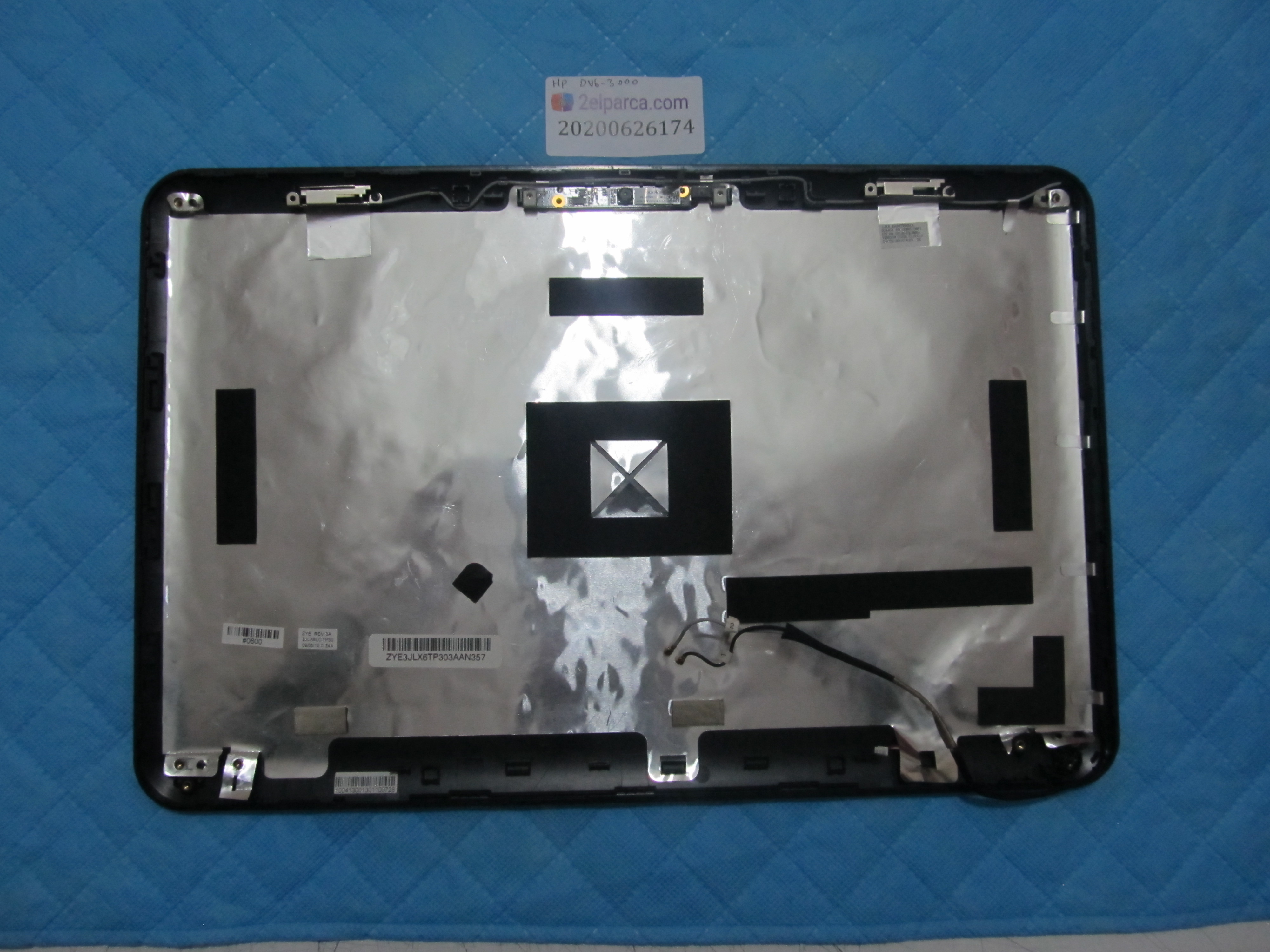 HP Hp dv6-3000 ekran arka kapak lcd back cover (1 vida yeri tamirli) küçük görsel 2