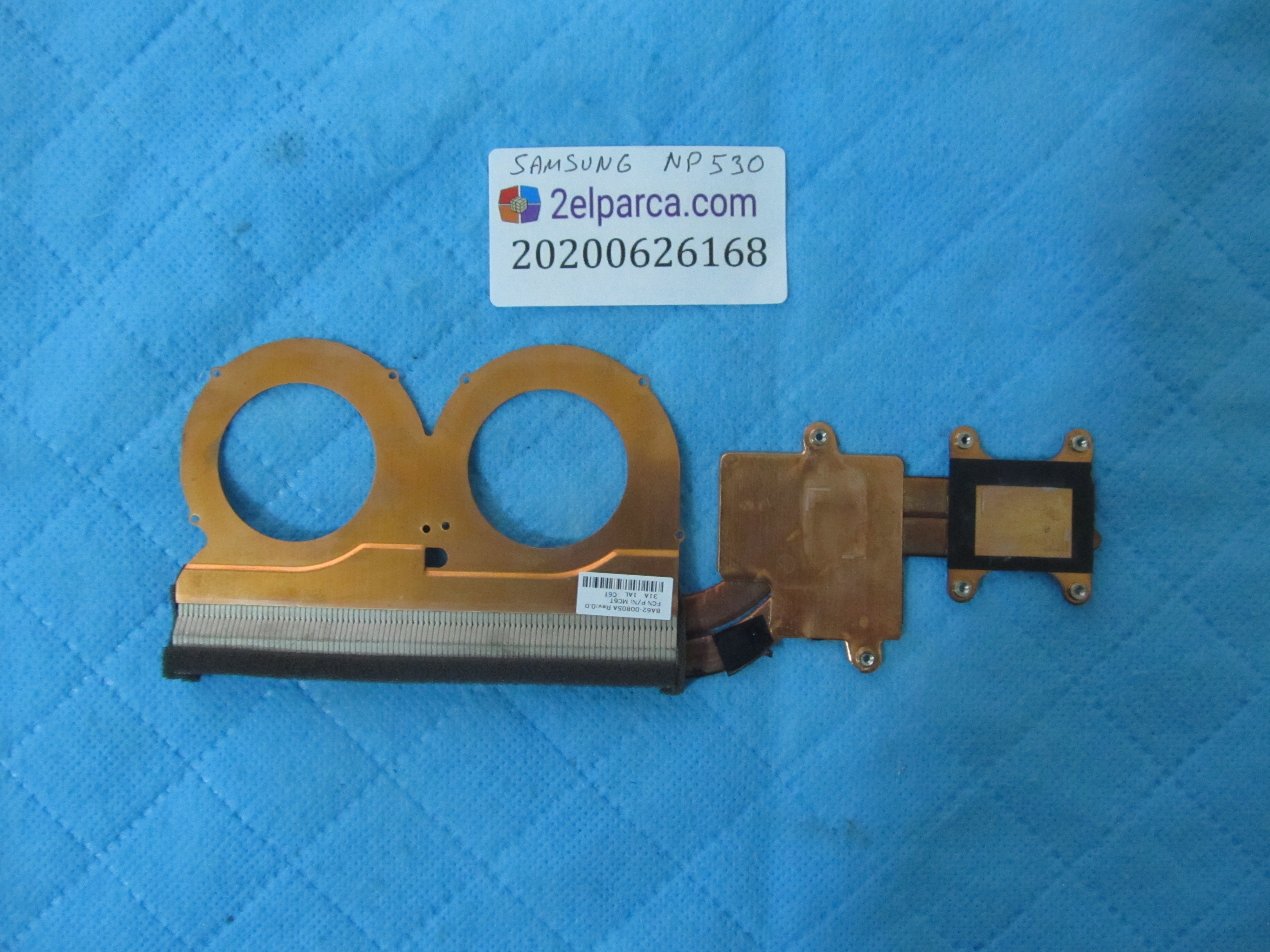 SAMSUNG Samsung np530 soğutucu bakir (heatsink) küçük görsel 2