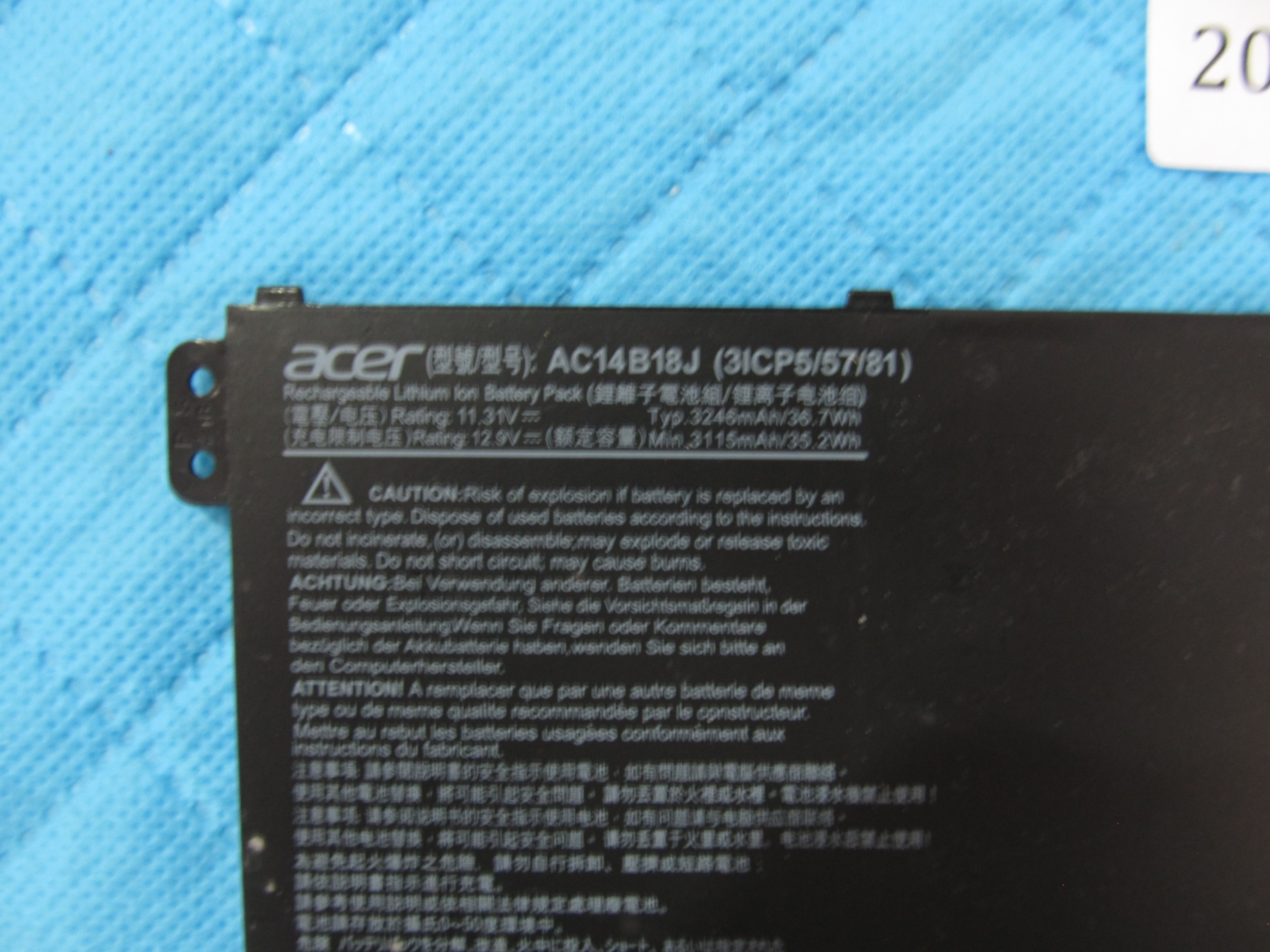 ACER Acer n19c1 orjinal batarya ac14b18j 11.31 volt 3670mah 3 4 saat üzewri şarj orjinal ürün küçük görsel 2