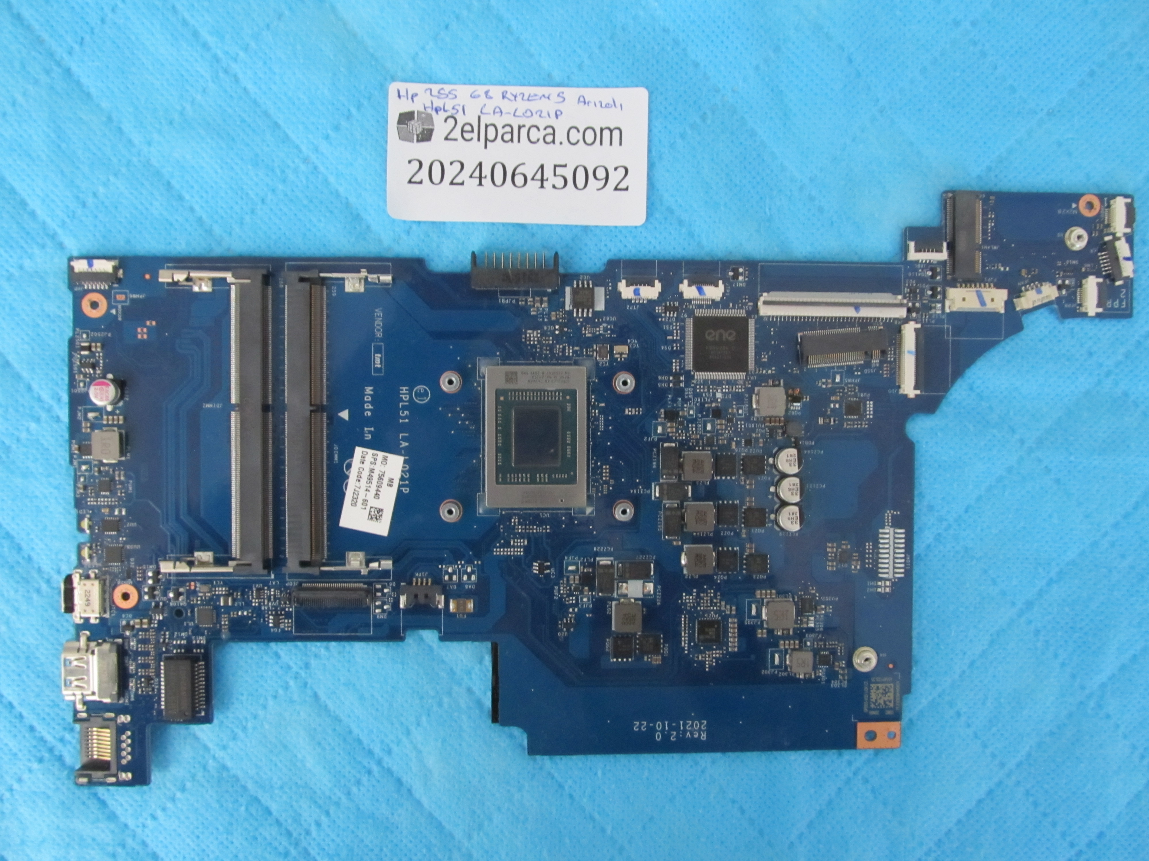 HP HP 255 G8 ANAKART LA-L021P ANAKART ( AÇIKLAMAYI OKU! ) ORJİNAL ÜRÜN küçük görsel 2