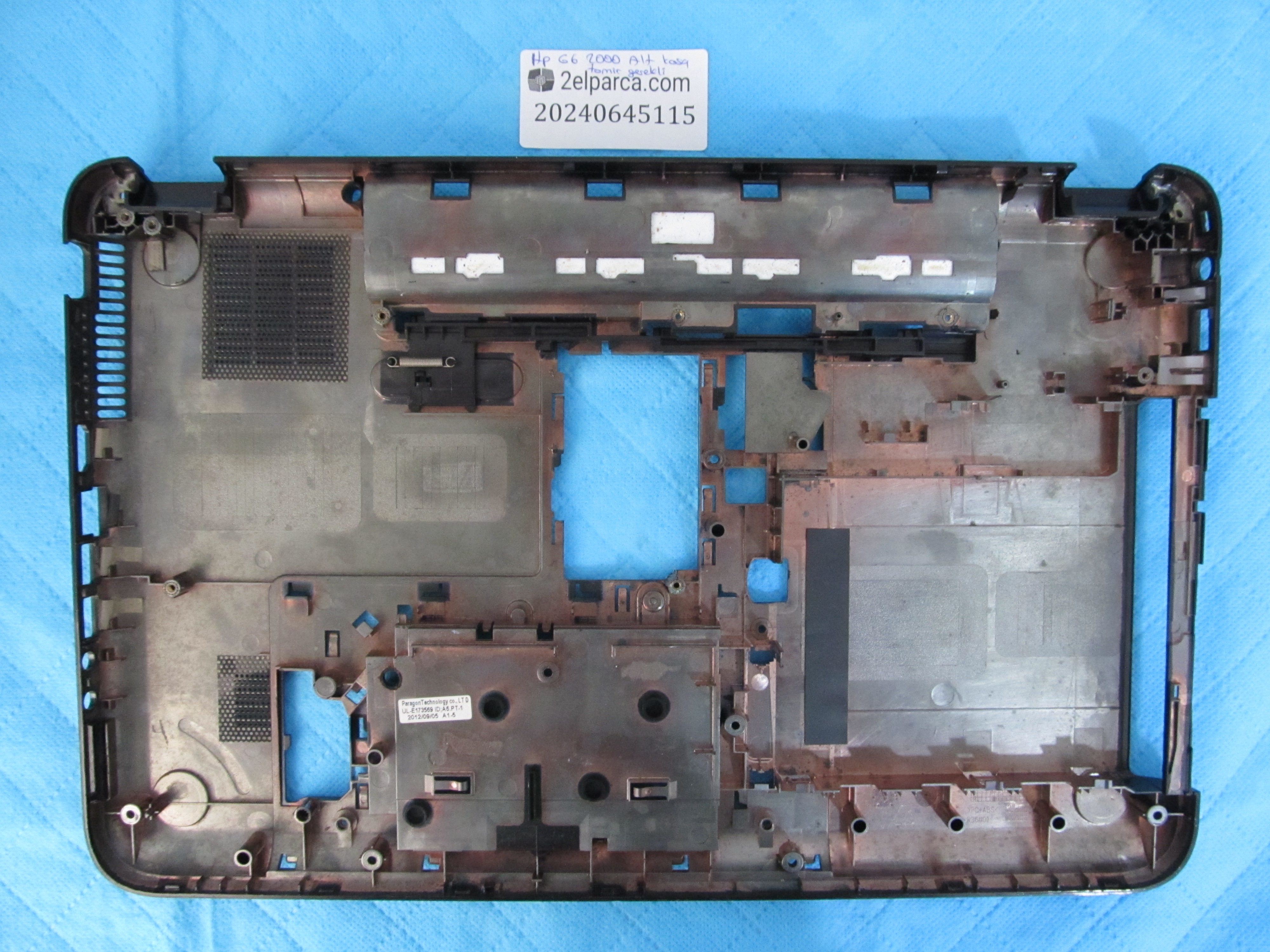HP HP G6 2000 ALT KASA ( 1 VİDA YERİ TAMİRLİ / 2 VİDA YERİ TAMİR GEREKLİ ) ORJİNAL ÜRÜN küçük görsel 2